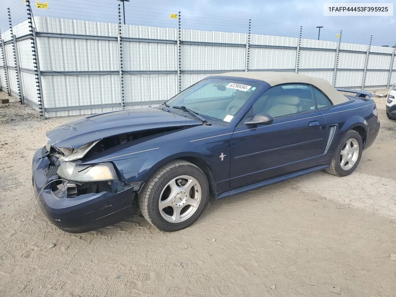 2003 Ford Mustang VIN: 1FAFP44453F395925 Lot: 62290494