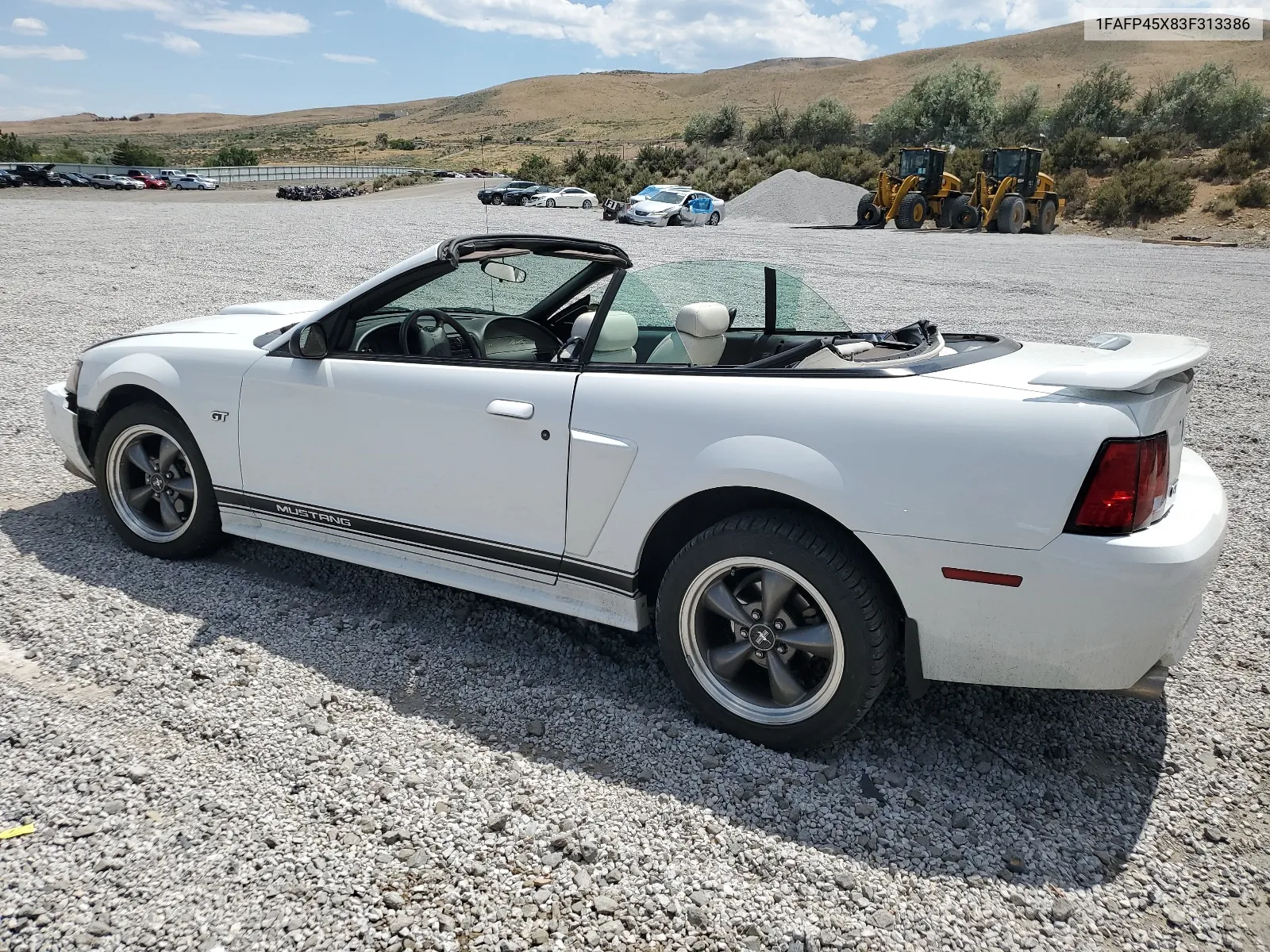 2003 Ford Mustang Gt VIN: 1FAFP45X83F313386 Lot: 63656654