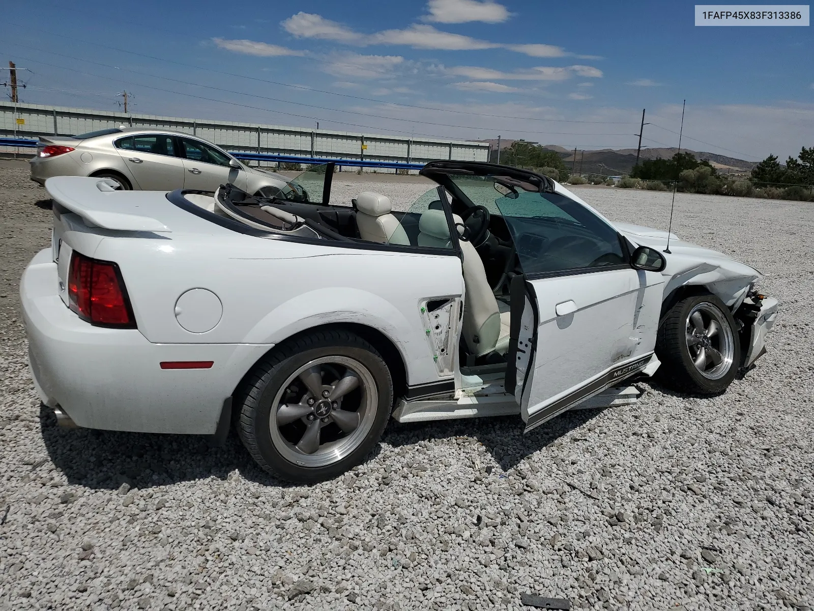 2003 Ford Mustang Gt VIN: 1FAFP45X83F313386 Lot: 63656654