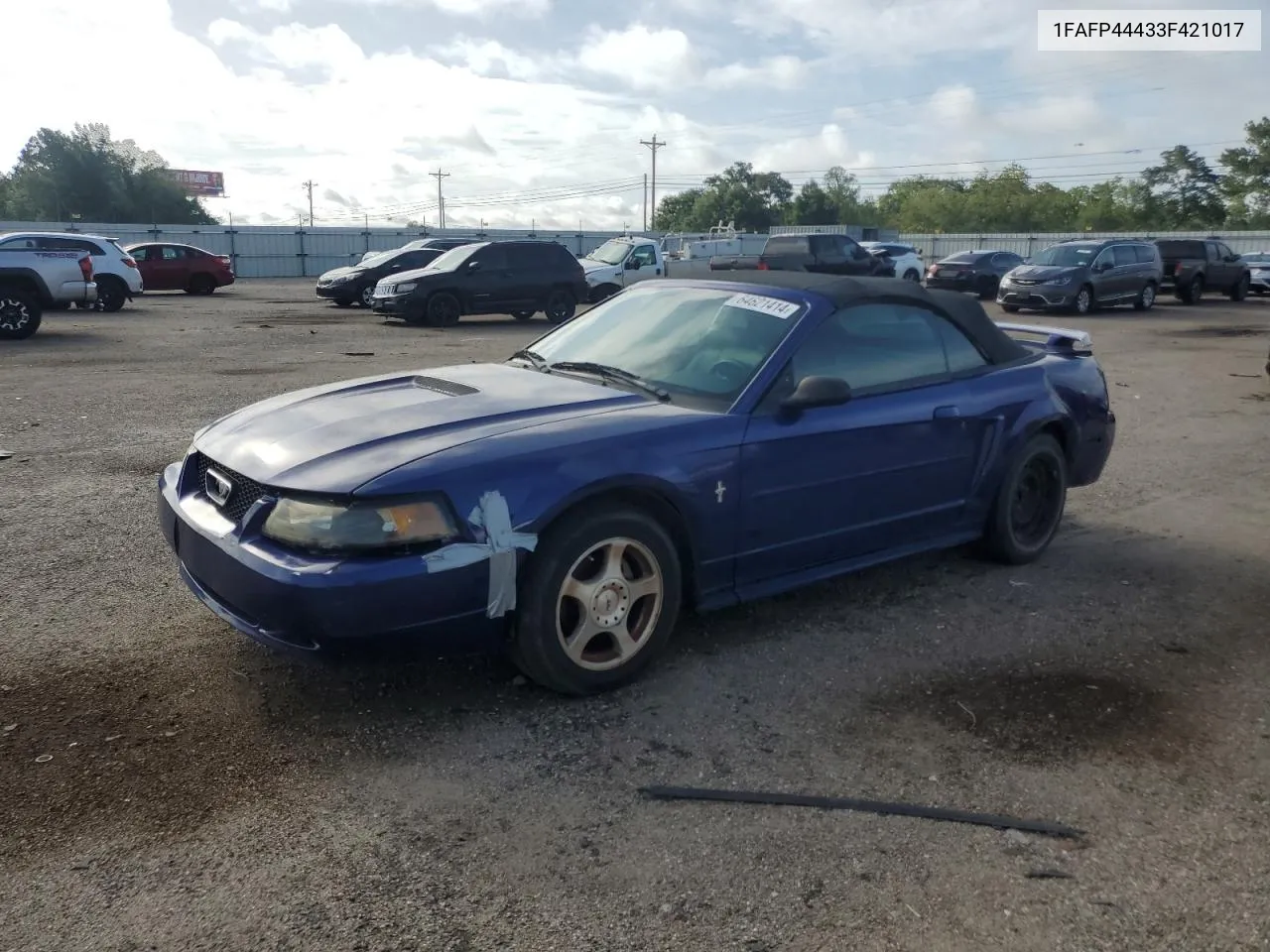 2003 Ford Mustang VIN: 1FAFP44433F421017 Lot: 64621414