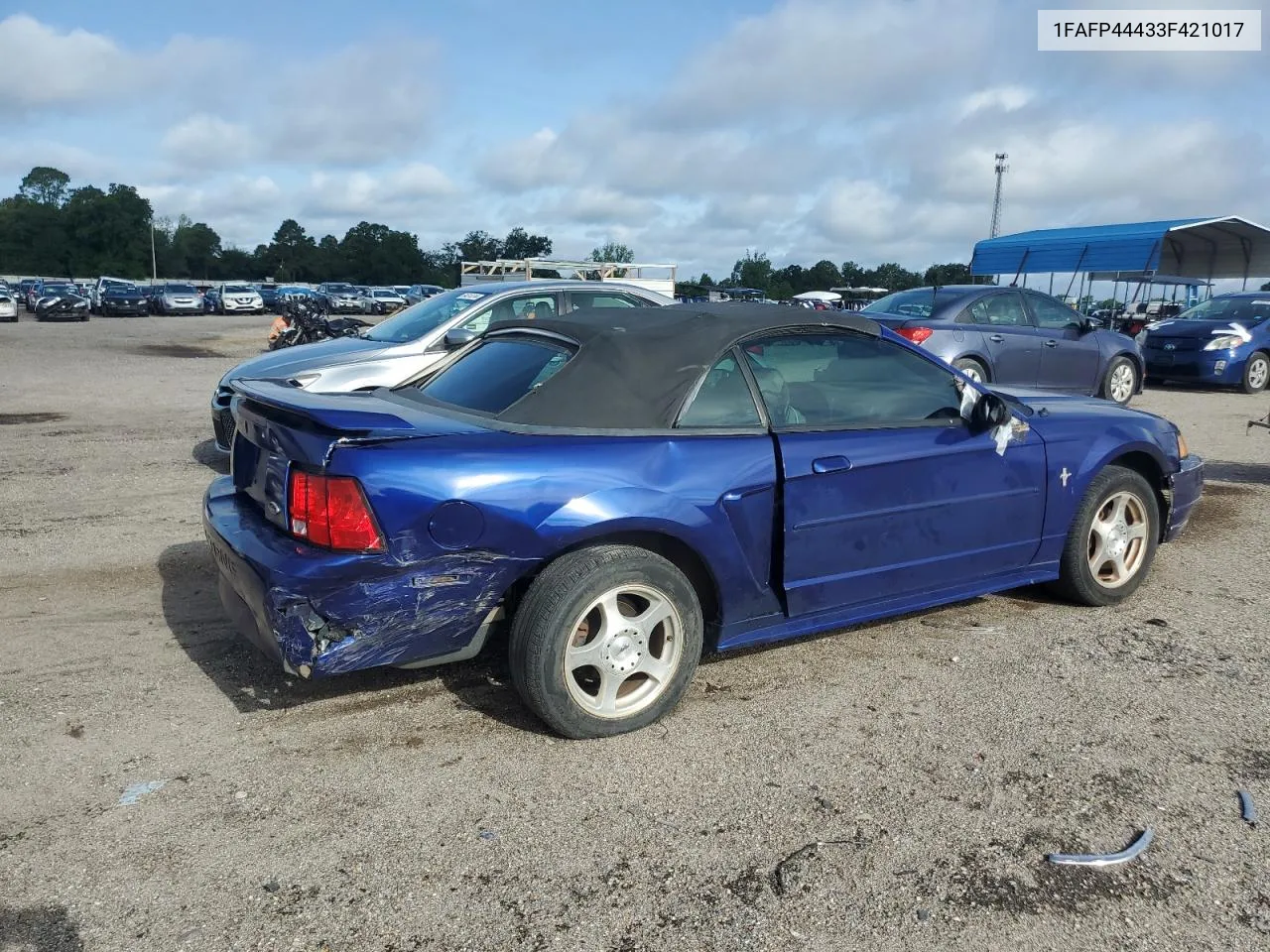 2003 Ford Mustang VIN: 1FAFP44433F421017 Lot: 64621414