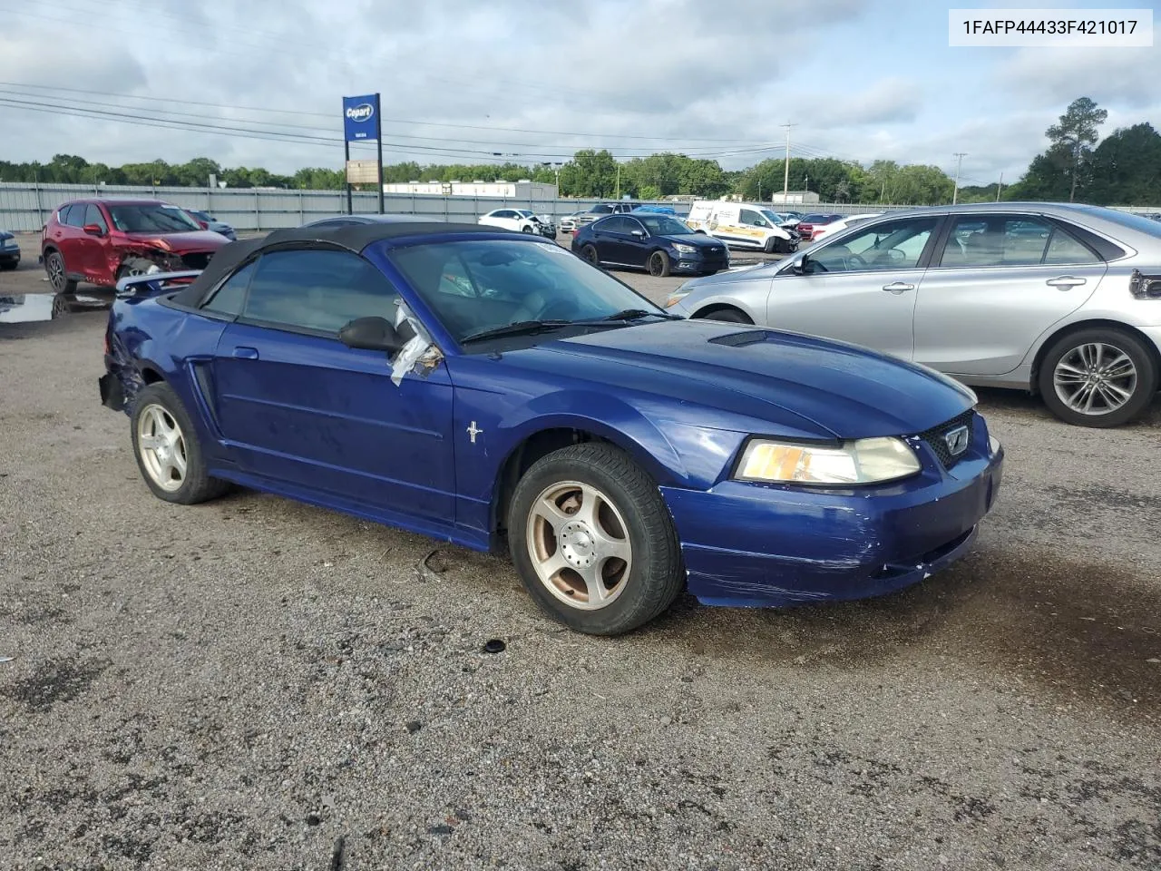 2003 Ford Mustang VIN: 1FAFP44433F421017 Lot: 64621414