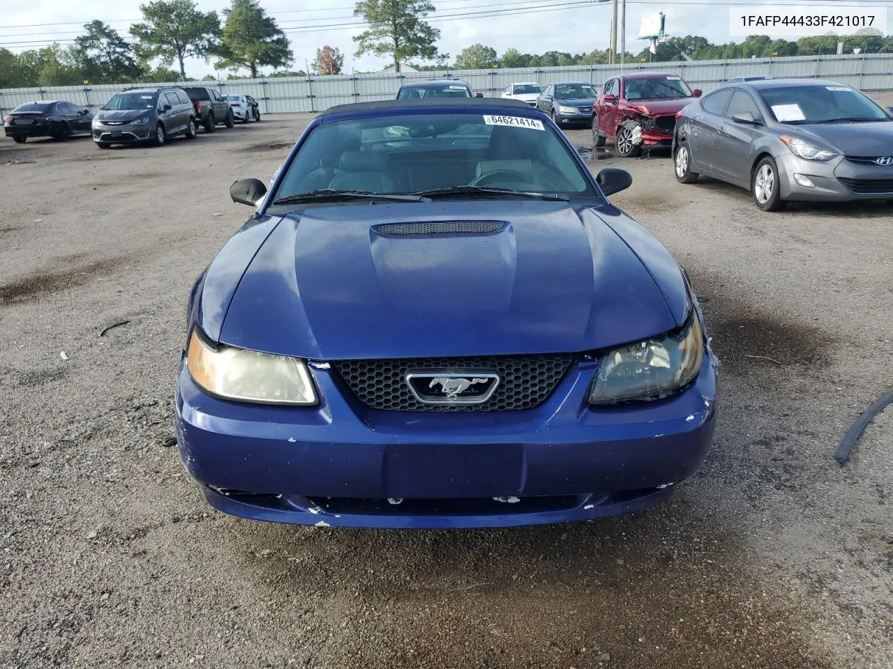 2003 Ford Mustang VIN: 1FAFP44433F421017 Lot: 64621414