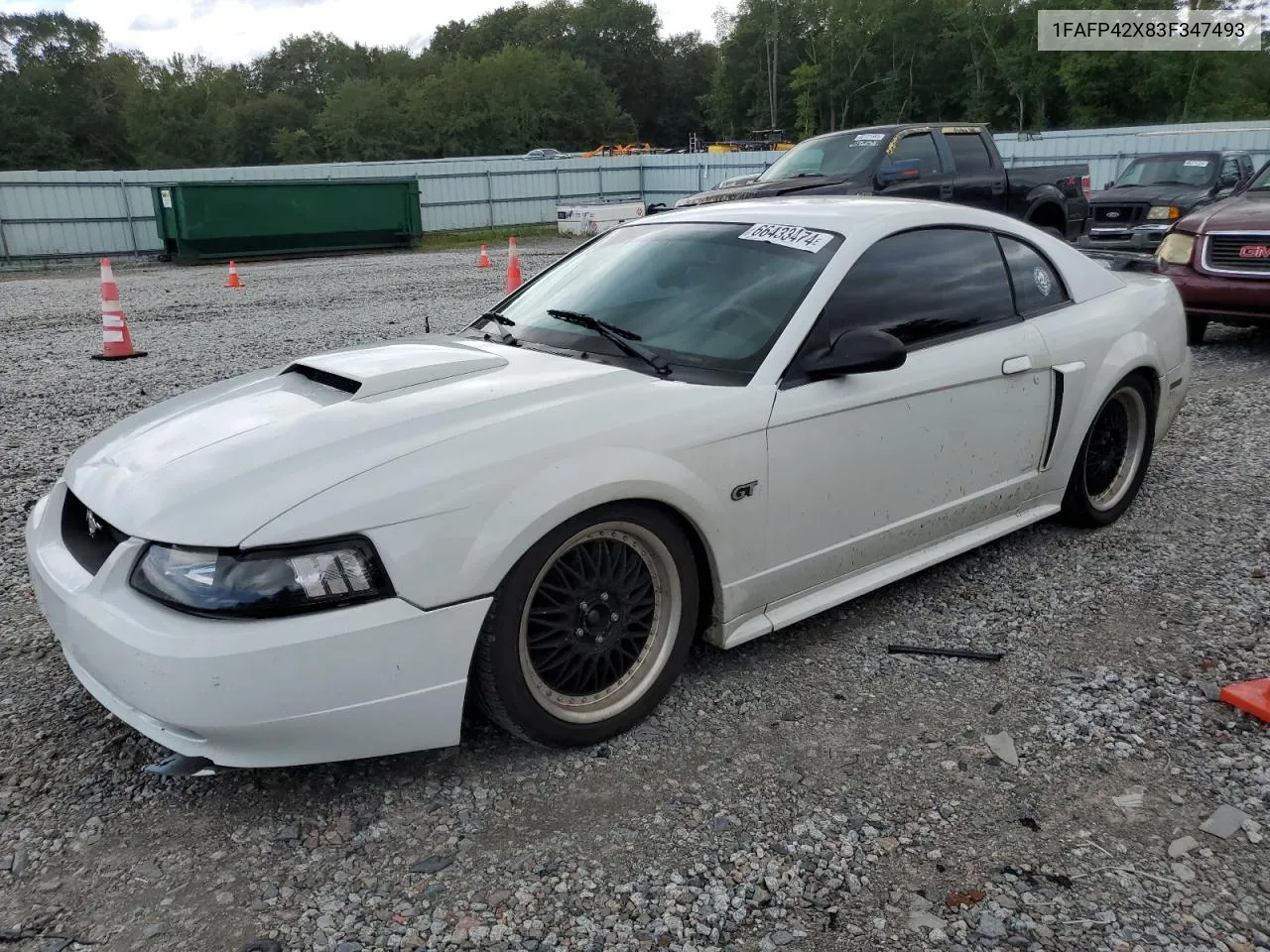 2003 Ford Mustang Gt VIN: 1FAFP42X83F347493 Lot: 66433474