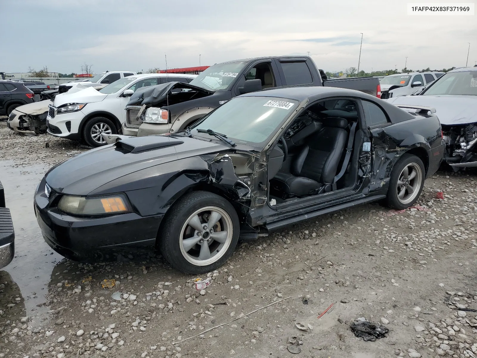 2003 Ford Mustang Gt VIN: 1FAFP42X83F371969 Lot: 67279884