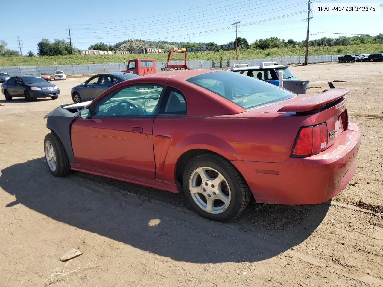 2003 Ford Mustang VIN: 1FAFP40493F342375 Lot: 68147924