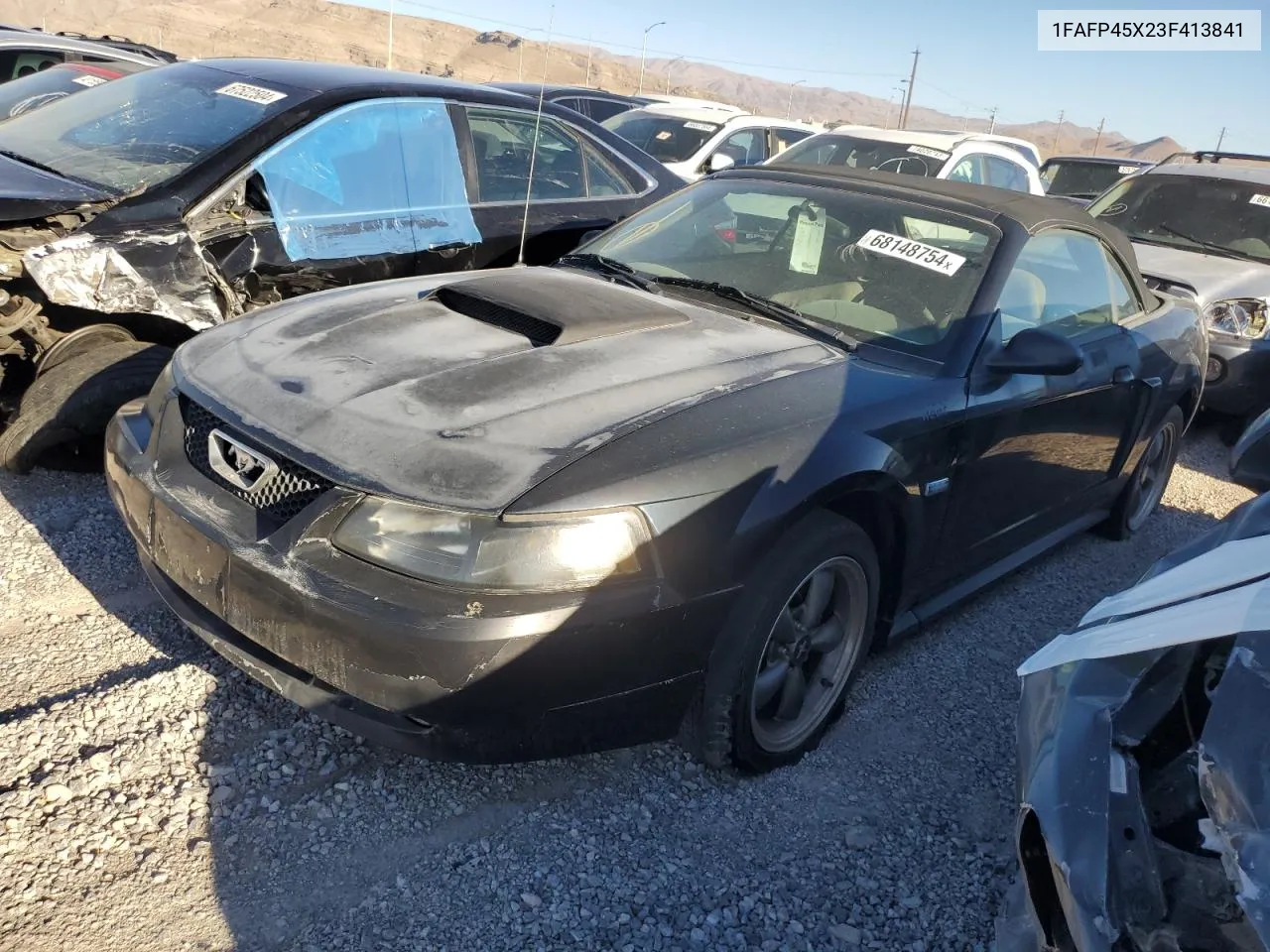 2003 Ford Mustang Gt VIN: 1FAFP45X23F413841 Lot: 68148754