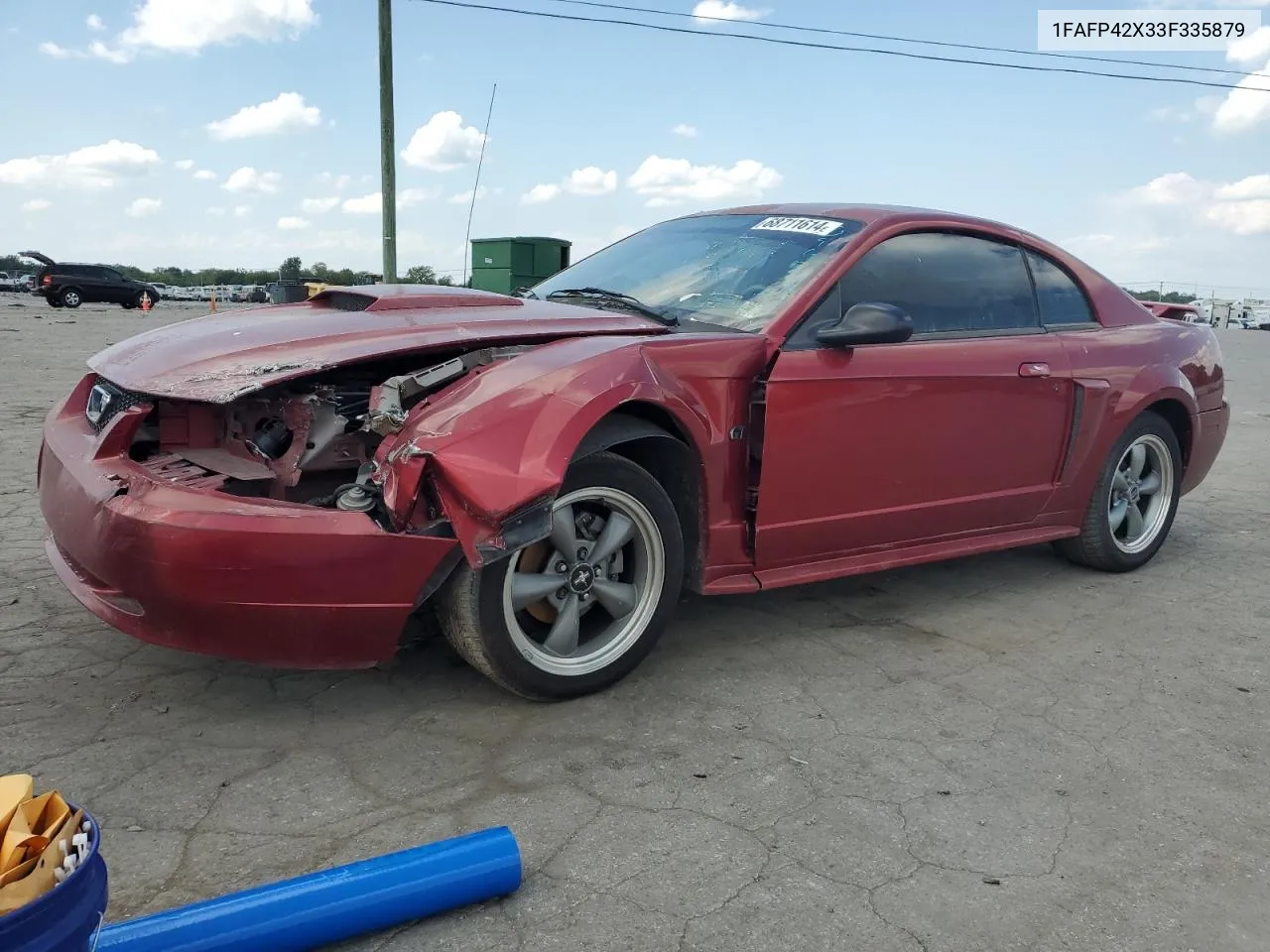 2003 Ford Mustang Gt VIN: 1FAFP42X33F335879 Lot: 68711614