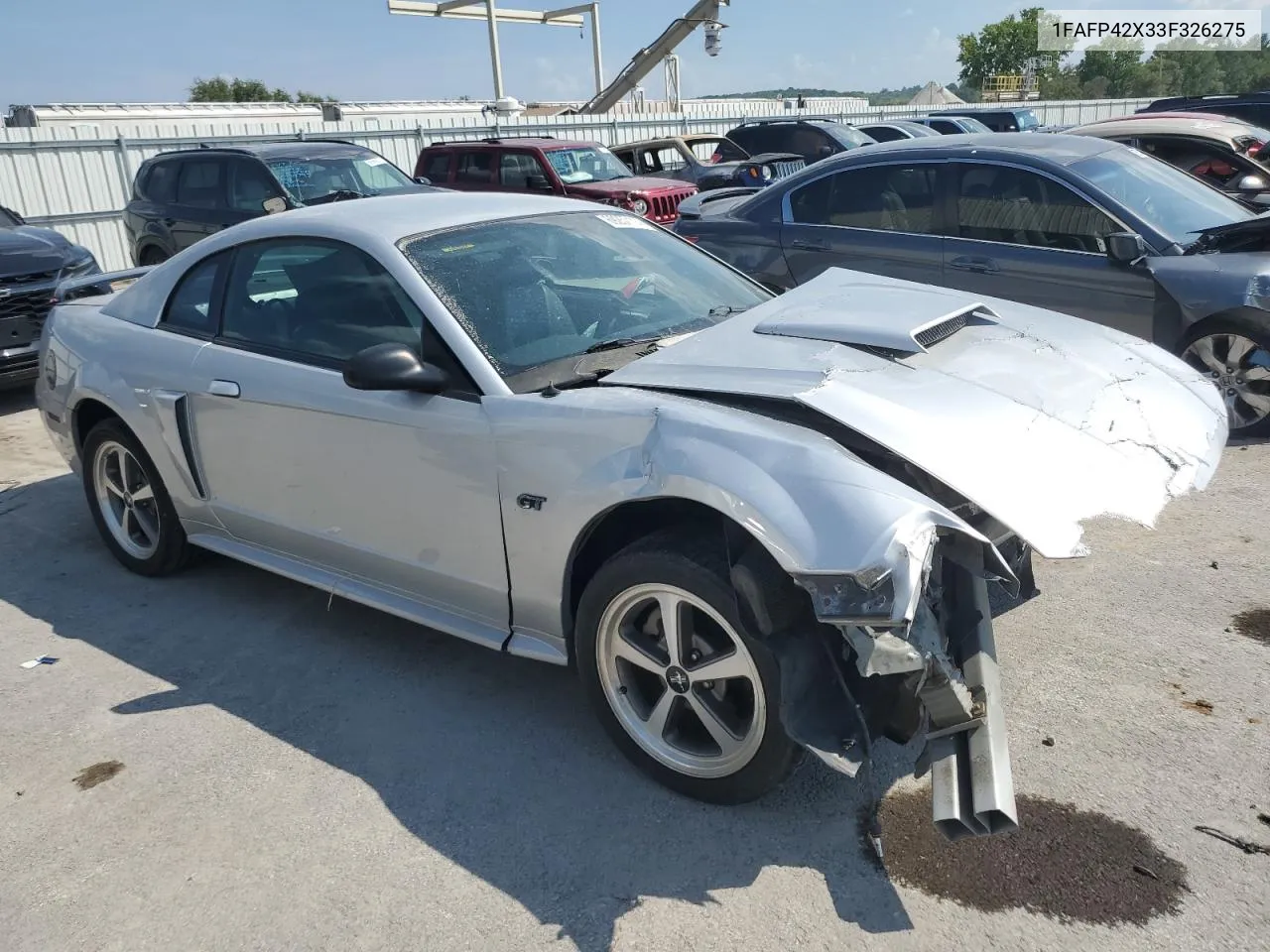 2003 Ford Mustang Gt VIN: 1FAFP42X33F326275 Lot: 69257114