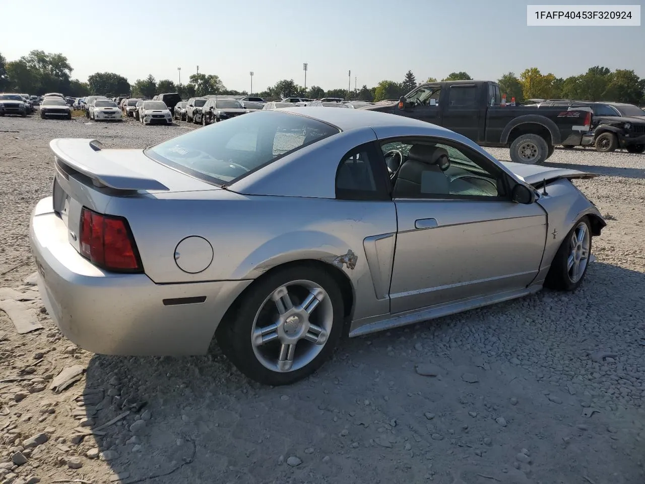 2003 Ford Mustang VIN: 1FAFP40453F320924 Lot: 69369934