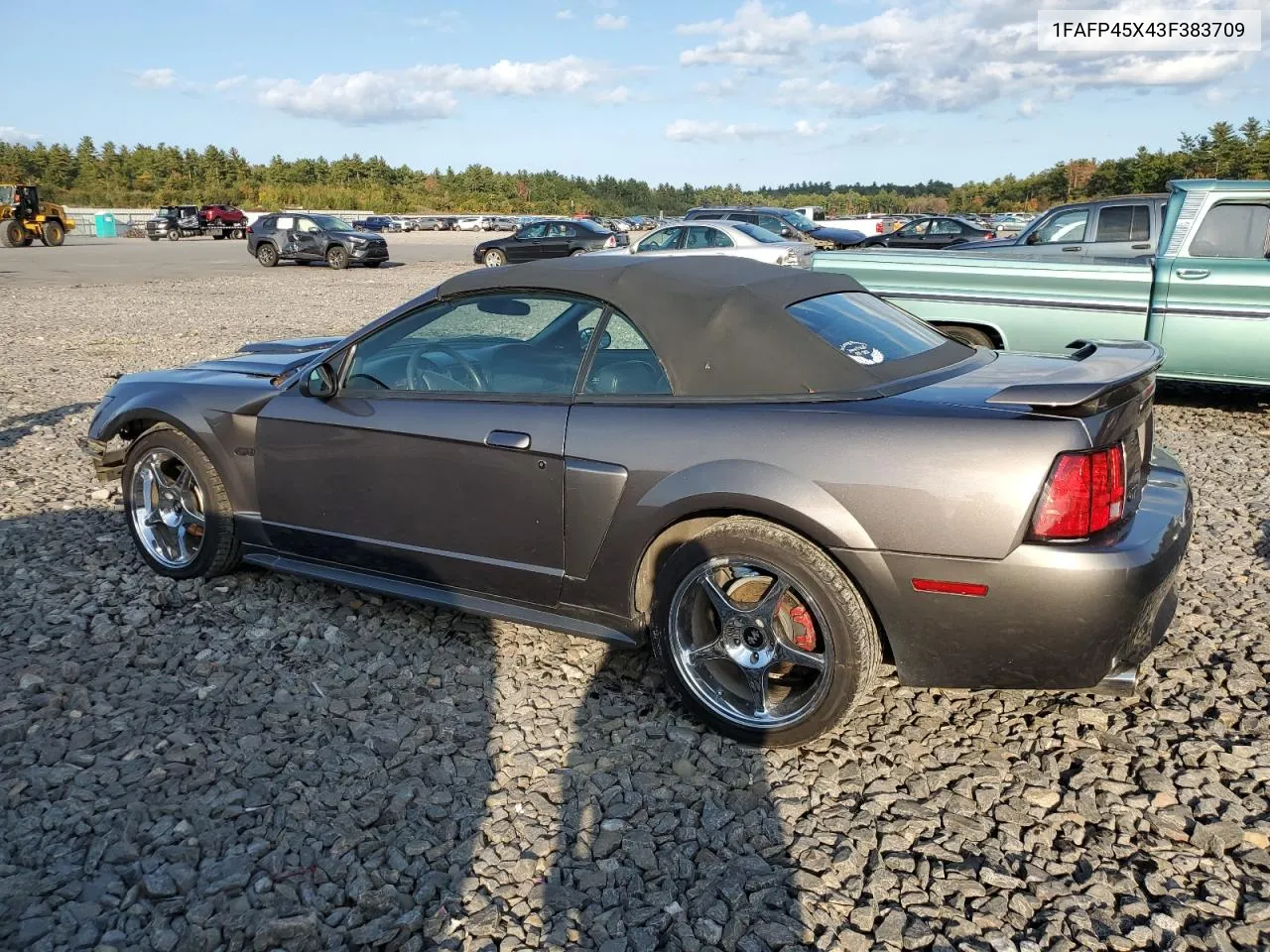 2003 Ford Mustang Gt VIN: 1FAFP45X43F383709 Lot: 70442174