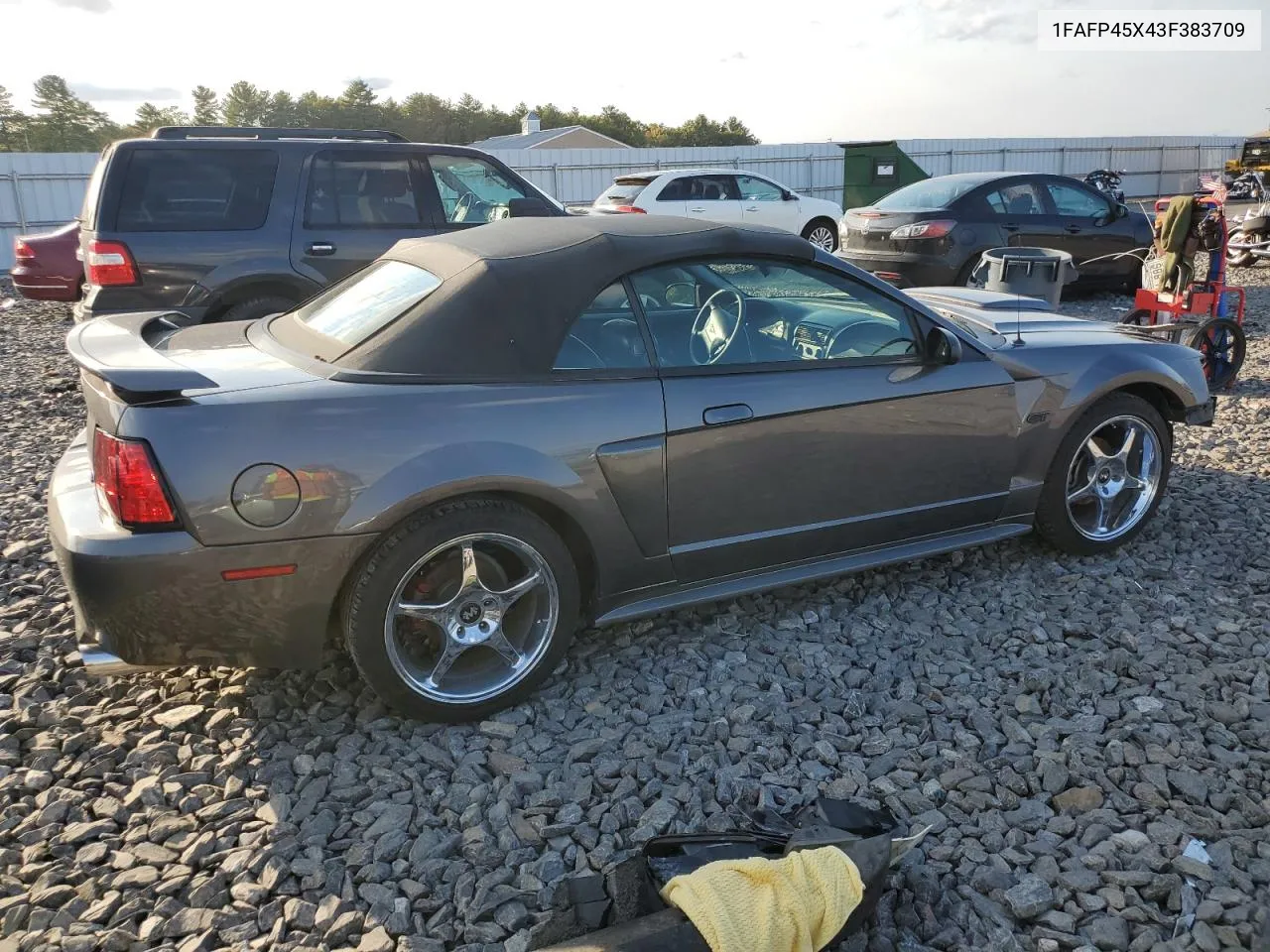 2003 Ford Mustang Gt VIN: 1FAFP45X43F383709 Lot: 70442174