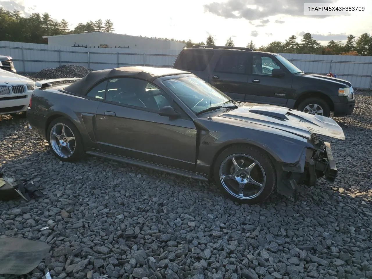 2003 Ford Mustang Gt VIN: 1FAFP45X43F383709 Lot: 70442174