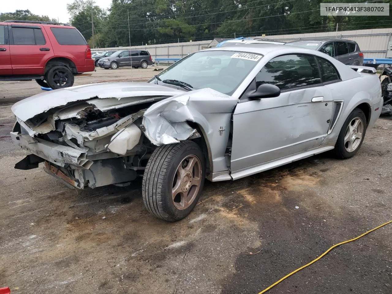 2003 Ford Mustang VIN: 1FAFP40413F380702 Lot: 70447204