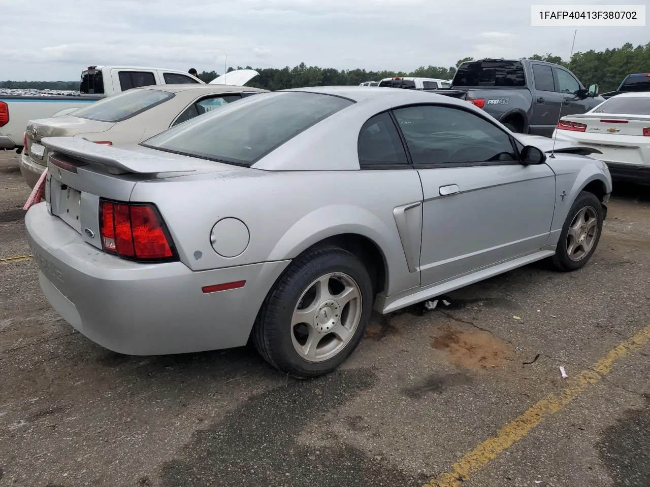 2003 Ford Mustang VIN: 1FAFP40413F380702 Lot: 70447204