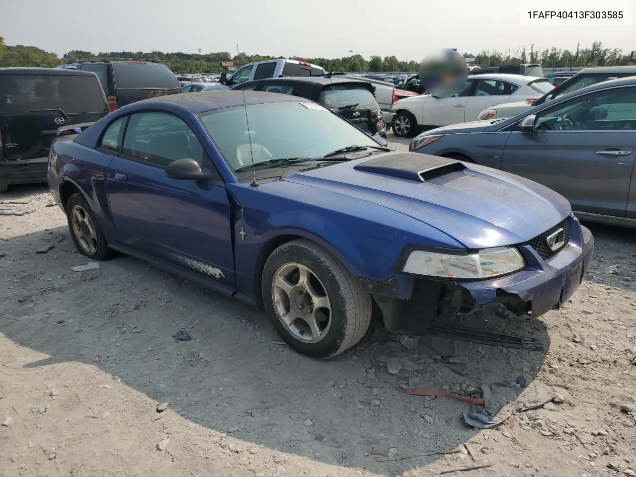 2003 Ford Mustang VIN: 1FAFP40413F303585 Lot: 70780854