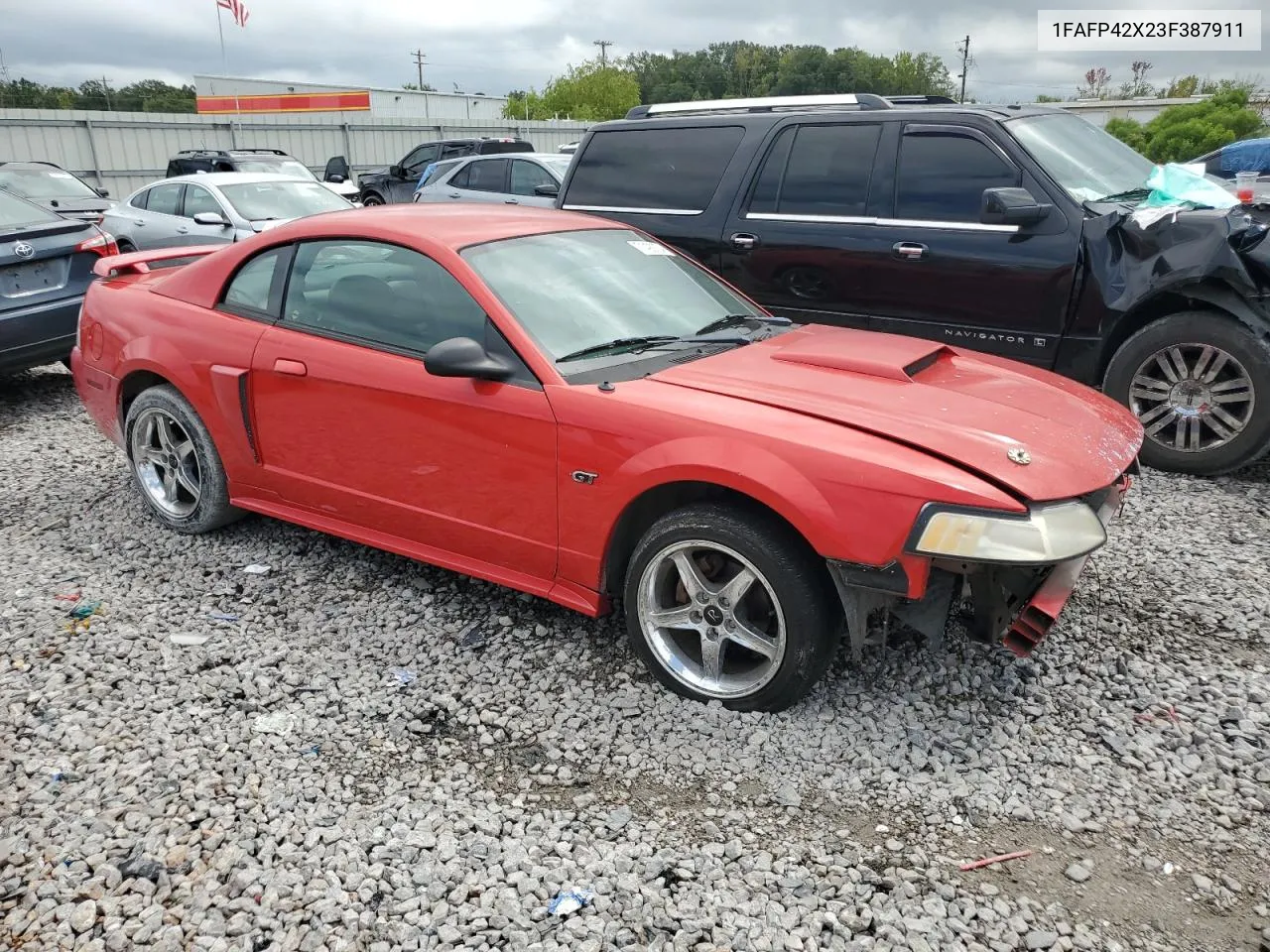 2003 Ford Mustang Gt VIN: 1FAFP42X23F387911 Lot: 71498724