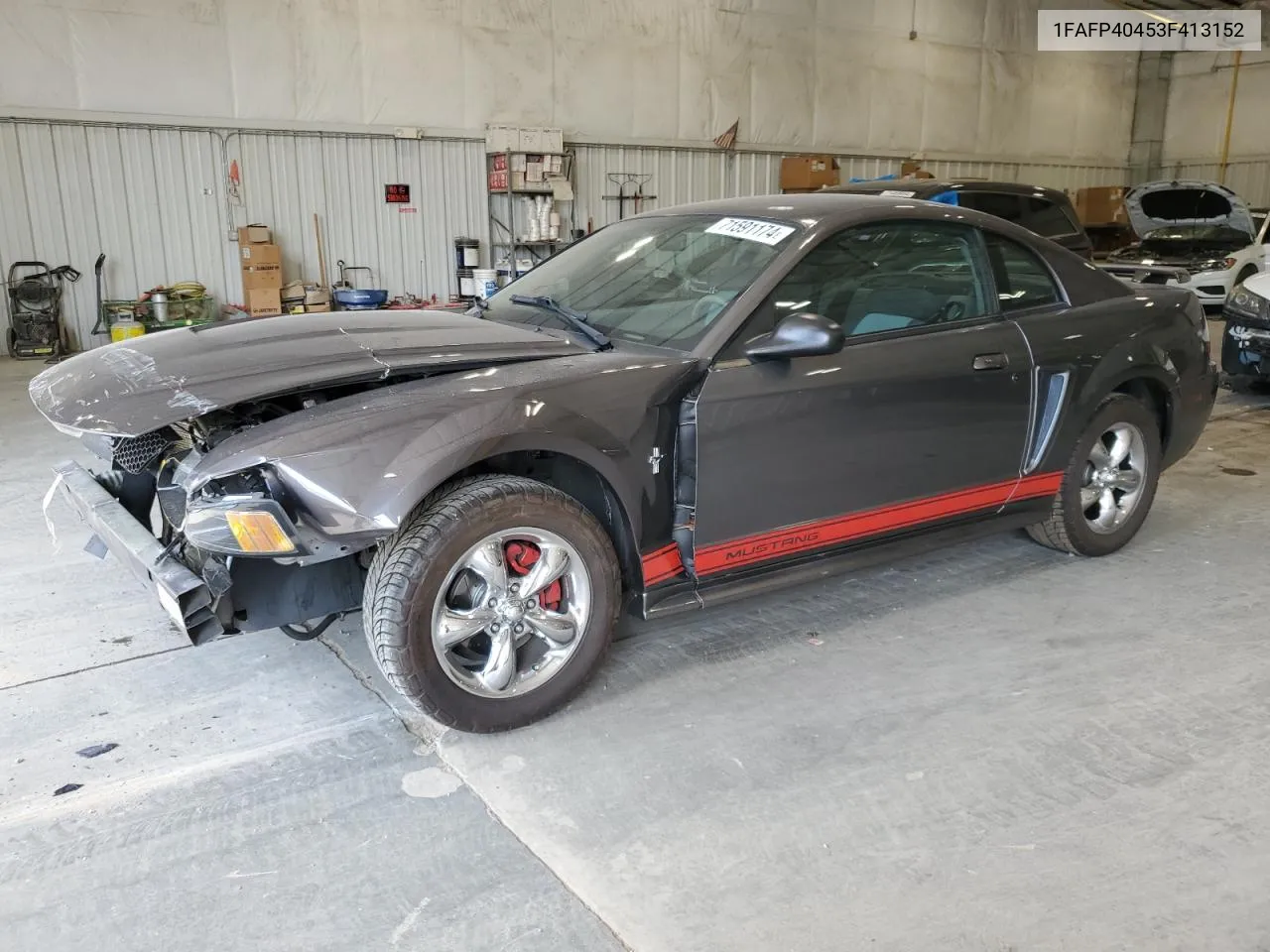 2003 Ford Mustang VIN: 1FAFP40453F413152 Lot: 71591174