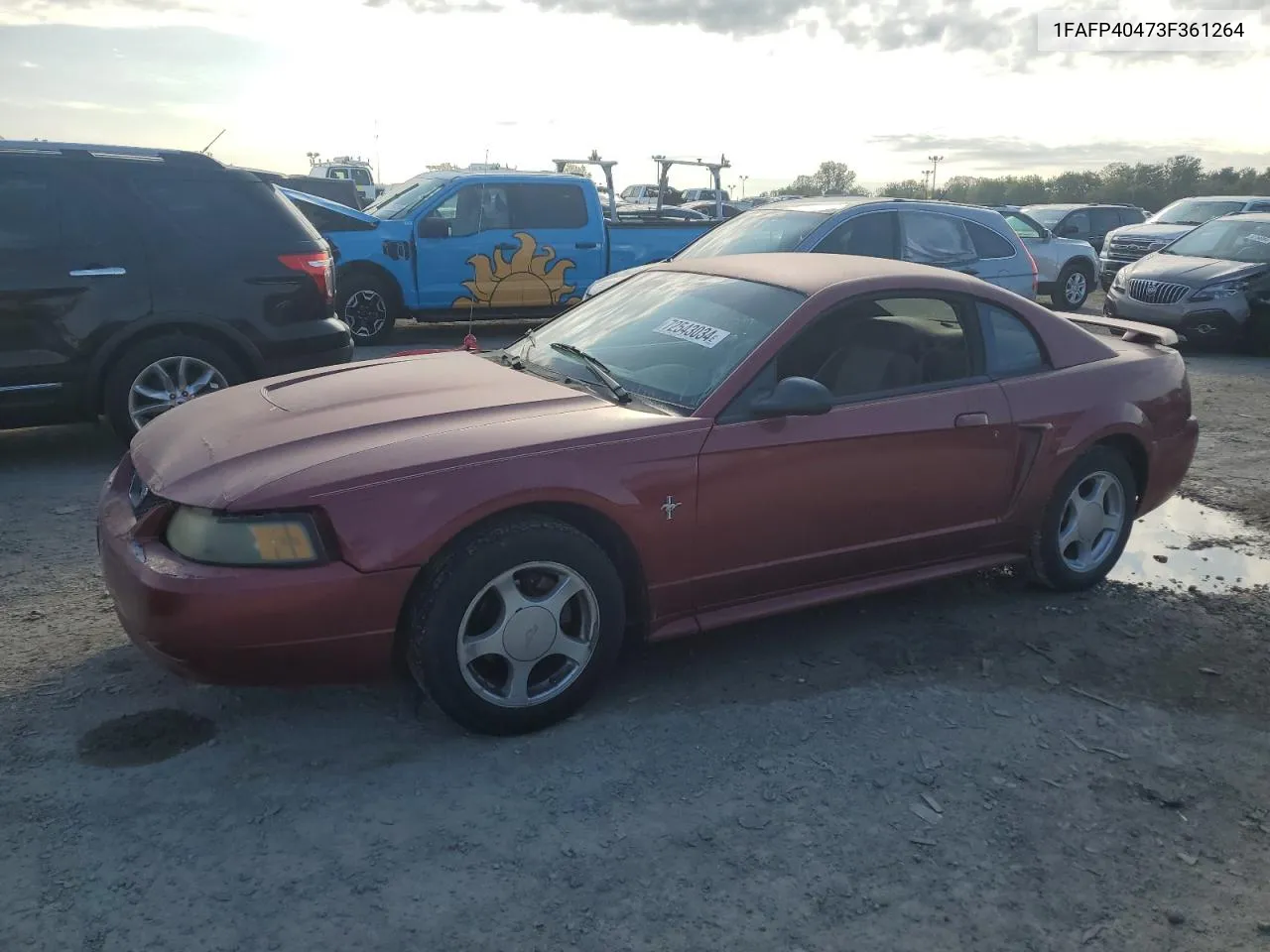 2003 Ford Mustang VIN: 1FAFP40473F361264 Lot: 72543034