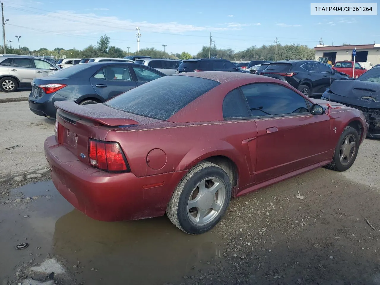 2003 Ford Mustang VIN: 1FAFP40473F361264 Lot: 72543034