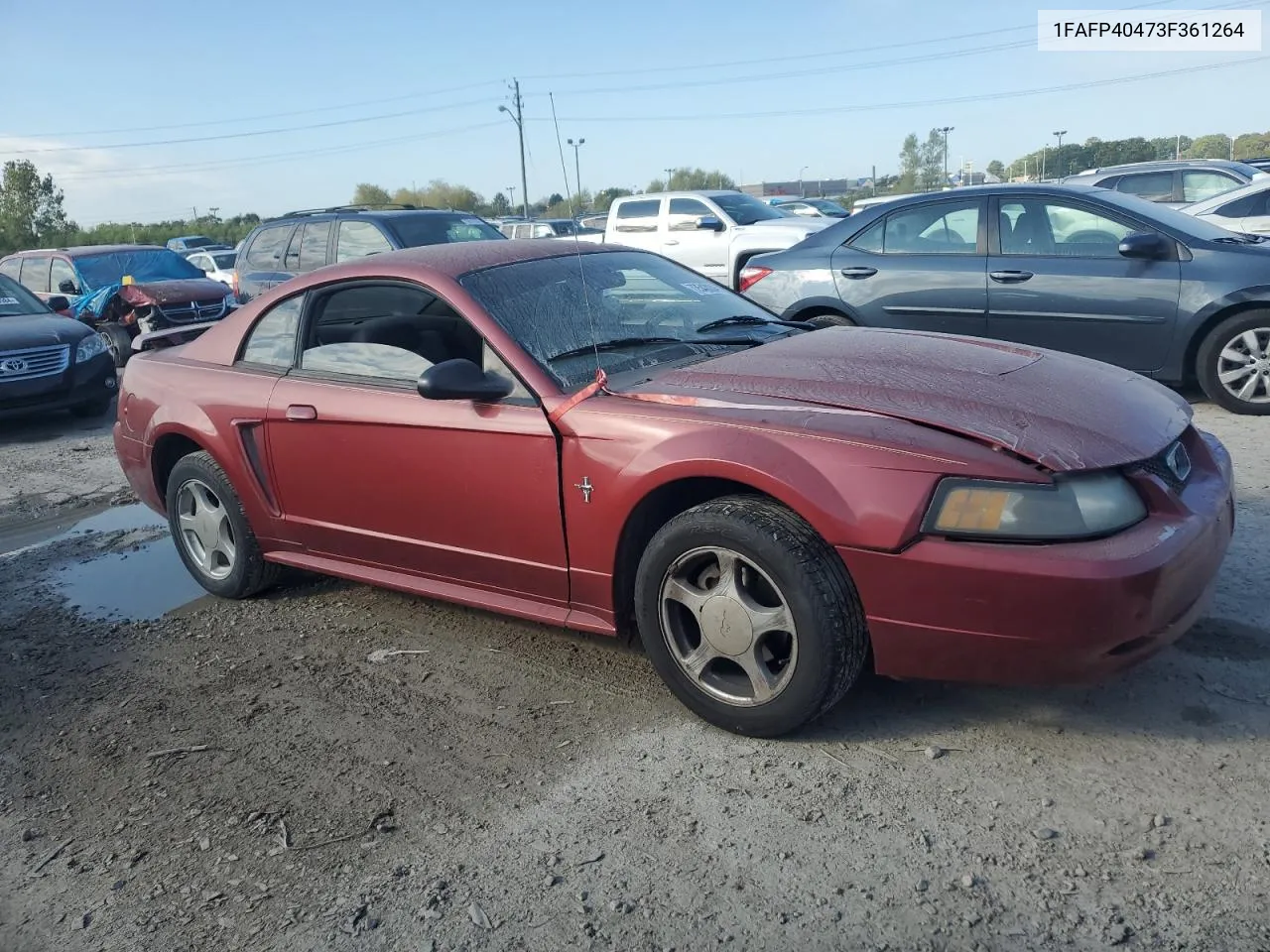 2003 Ford Mustang VIN: 1FAFP40473F361264 Lot: 72543034