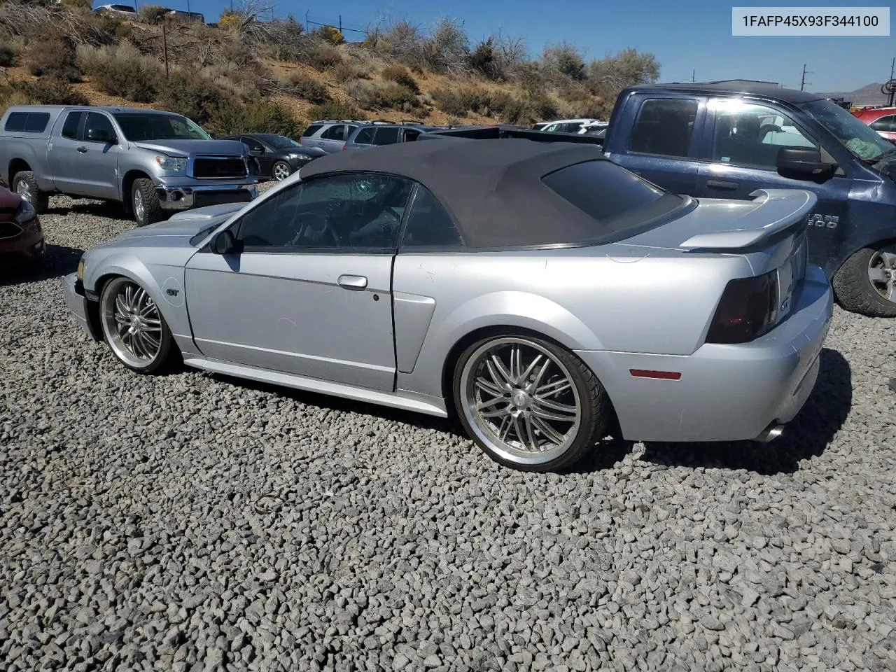 2003 Ford Mustang Gt VIN: 1FAFP45X93F344100 Lot: 73335424