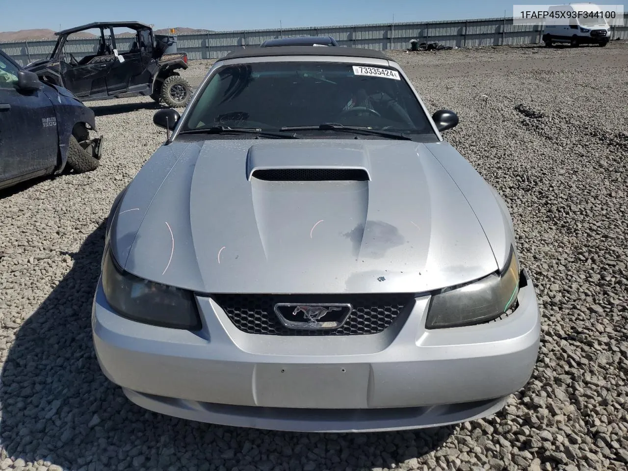 2003 Ford Mustang Gt VIN: 1FAFP45X93F344100 Lot: 73335424