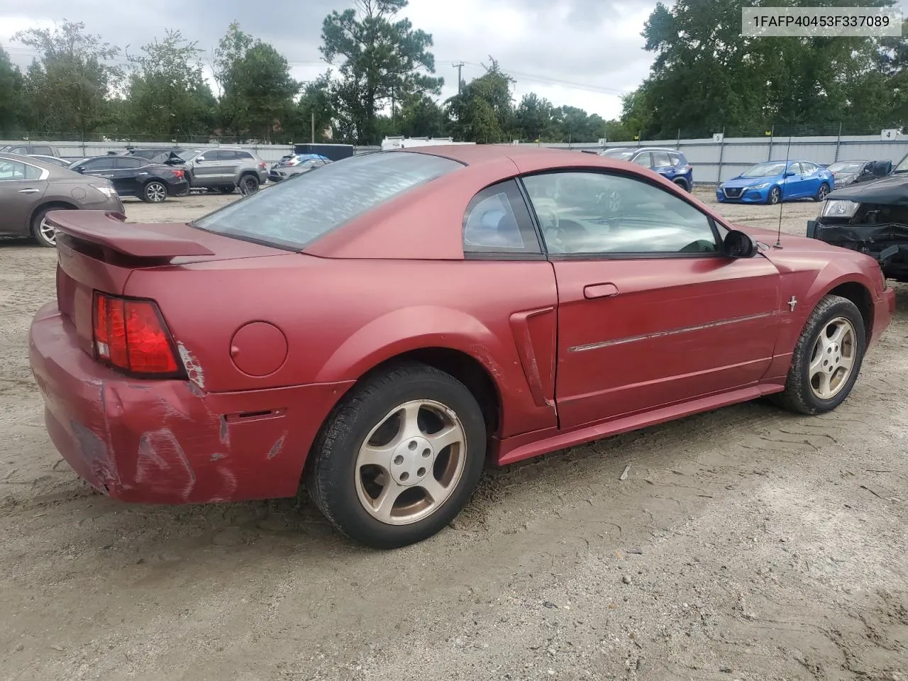 2003 Ford Mustang VIN: 1FAFP40453F337089 Lot: 73358104