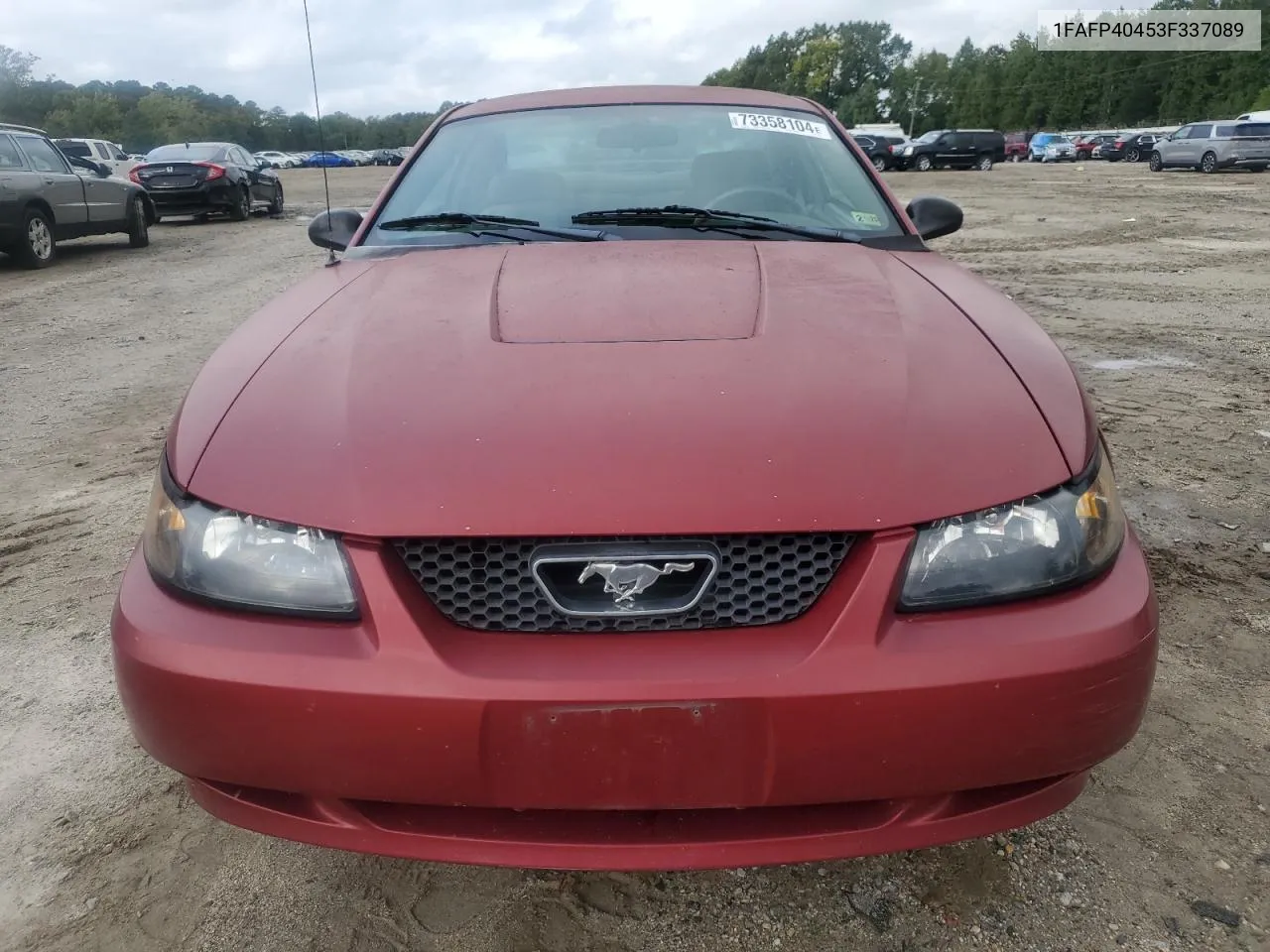 2003 Ford Mustang VIN: 1FAFP40453F337089 Lot: 73358104