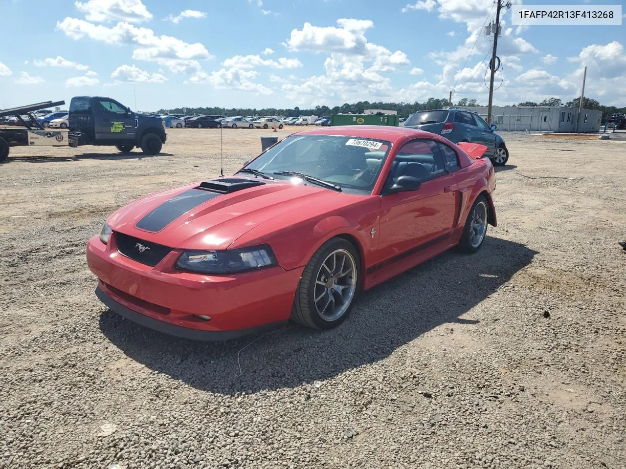 2003 Ford Mustang Mach I VIN: 1FAFP42R13F413268 Lot: 73670294