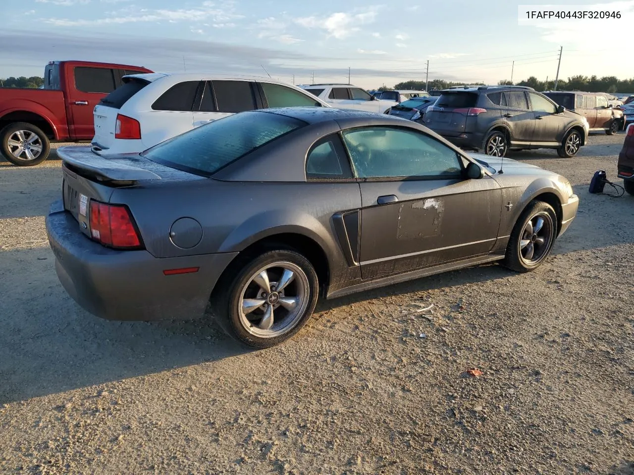 2003 Ford Mustang VIN: 1FAFP40443F320946 Lot: 74083154