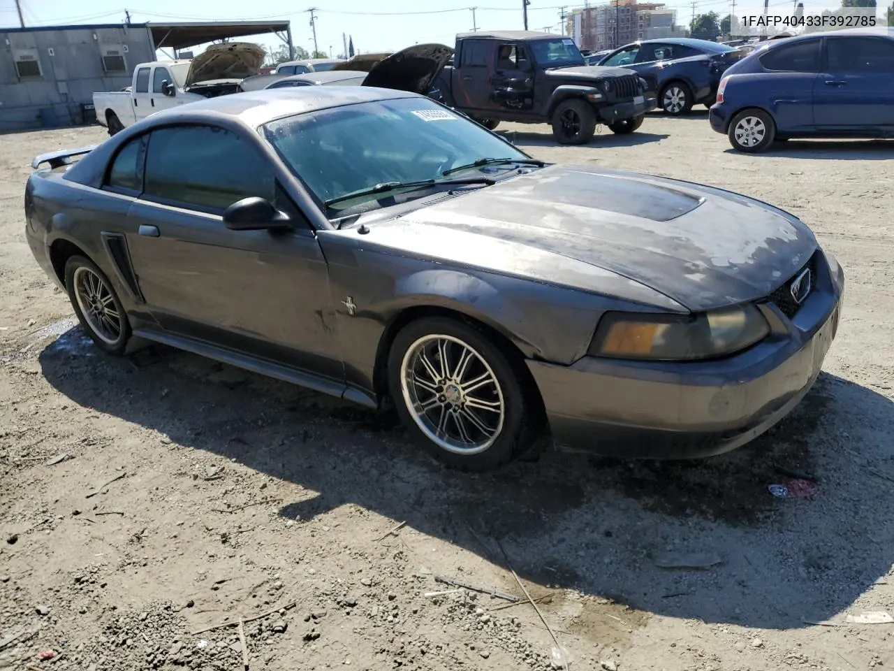 2003 Ford Mustang VIN: 1FAFP40433F392785 Lot: 74635564