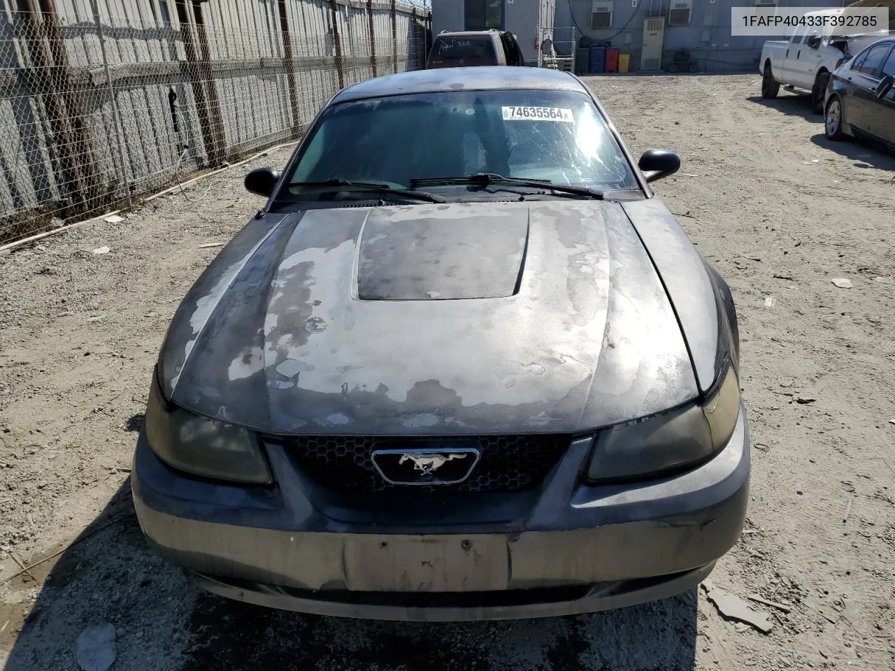 2003 Ford Mustang VIN: 1FAFP40433F392785 Lot: 74635564