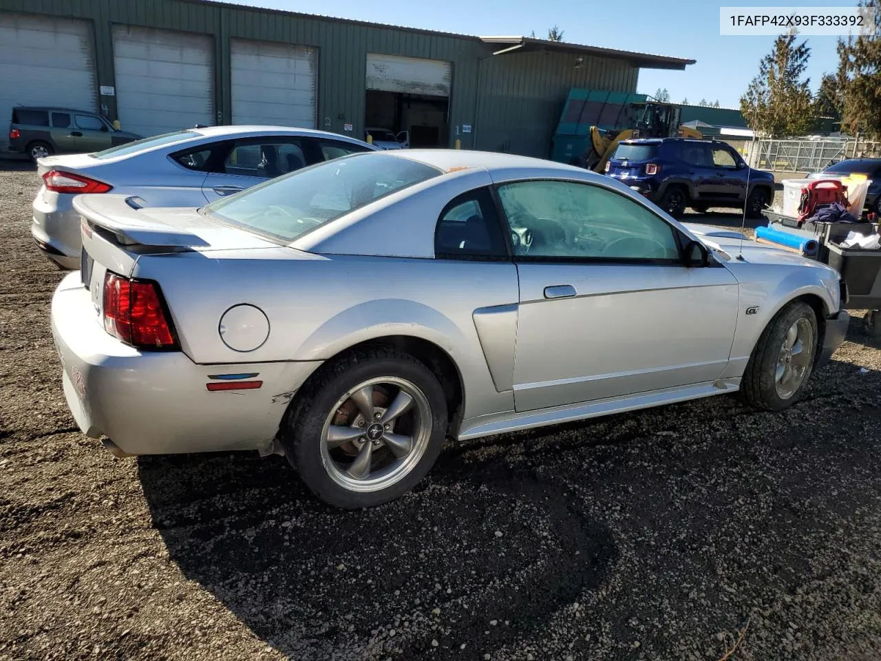 2003 Ford Mustang Gt VIN: 1FAFP42X93F333392 Lot: 74744384