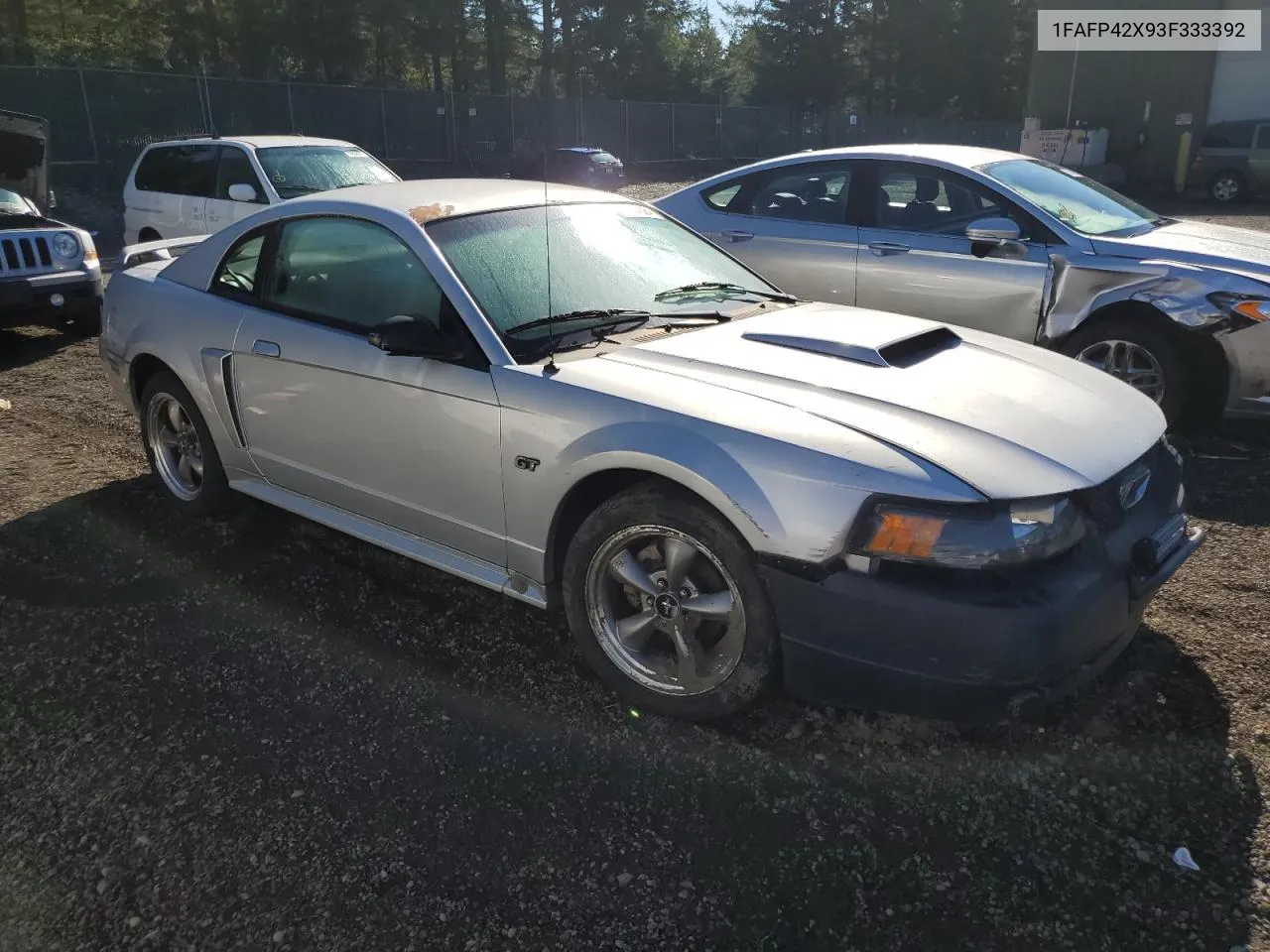 2003 Ford Mustang Gt VIN: 1FAFP42X93F333392 Lot: 74744384