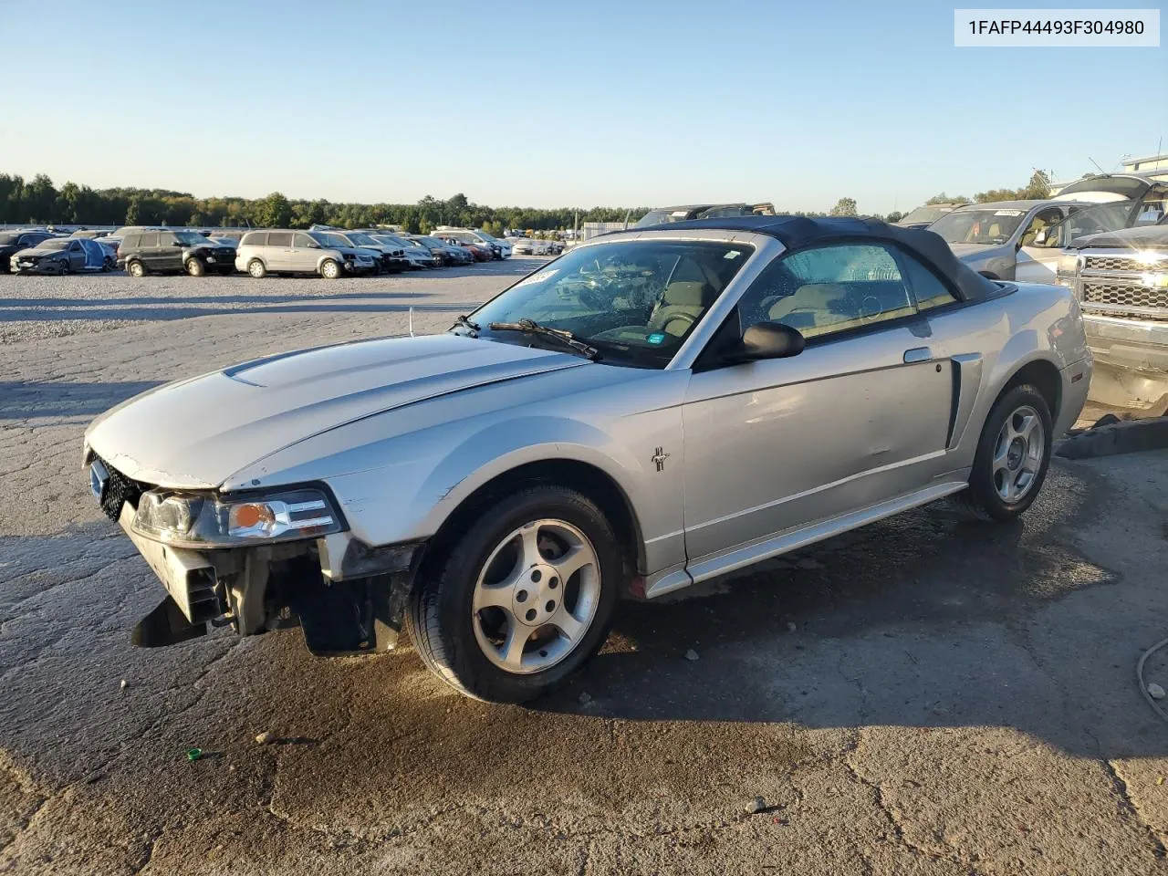 2003 Ford Mustang VIN: 1FAFP44493F304980 Lot: 74833934