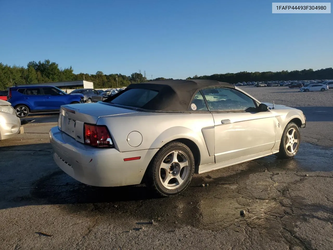 2003 Ford Mustang VIN: 1FAFP44493F304980 Lot: 74833934