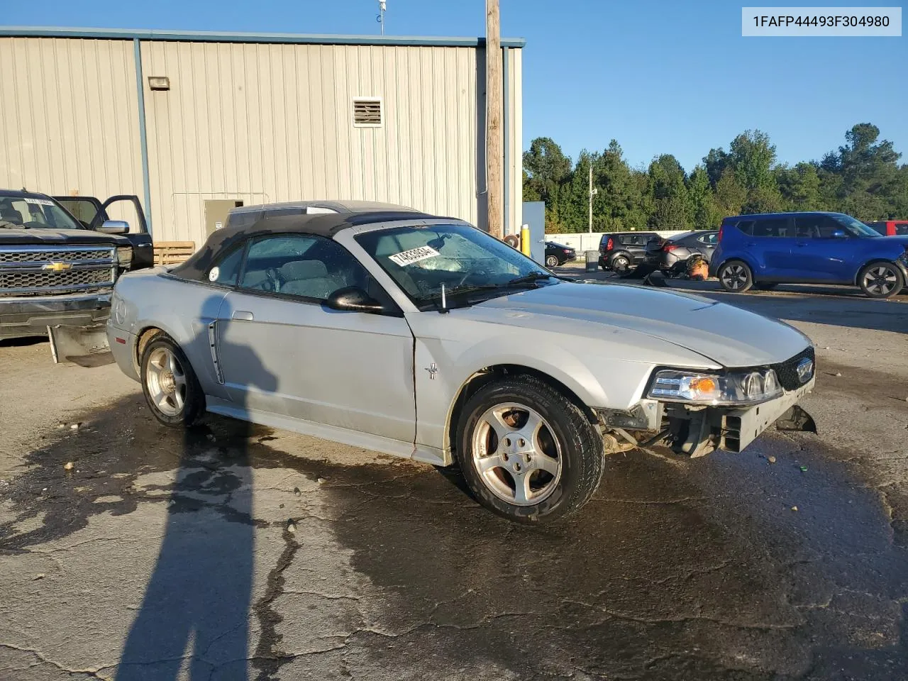 2003 Ford Mustang VIN: 1FAFP44493F304980 Lot: 74833934