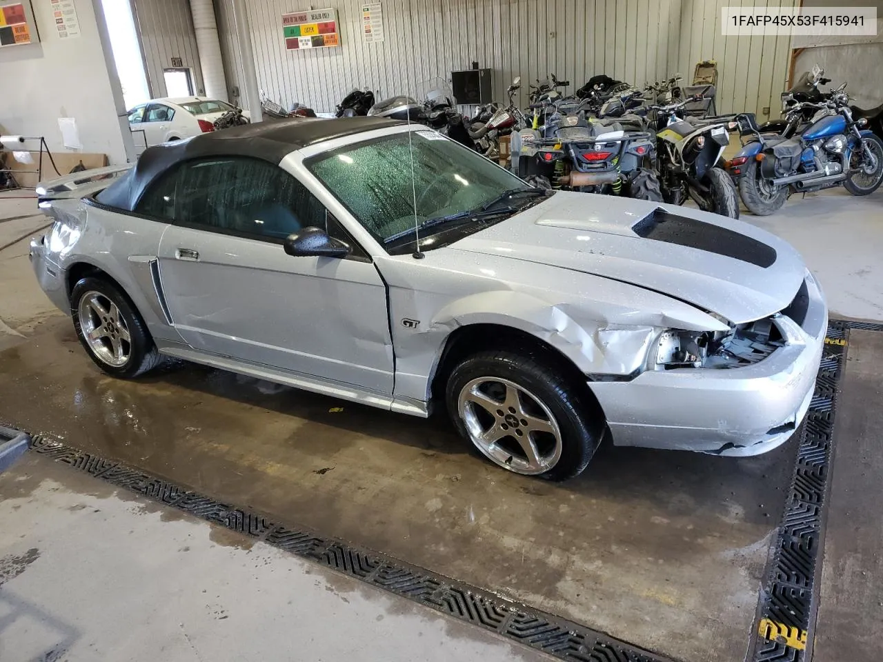 2003 Ford Mustang Gt VIN: 1FAFP45X53F415941 Lot: 75534344