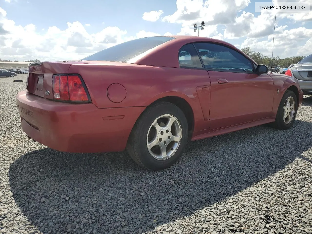 2003 Ford Mustang VIN: 1FAFP40483F356137 Lot: 75836194