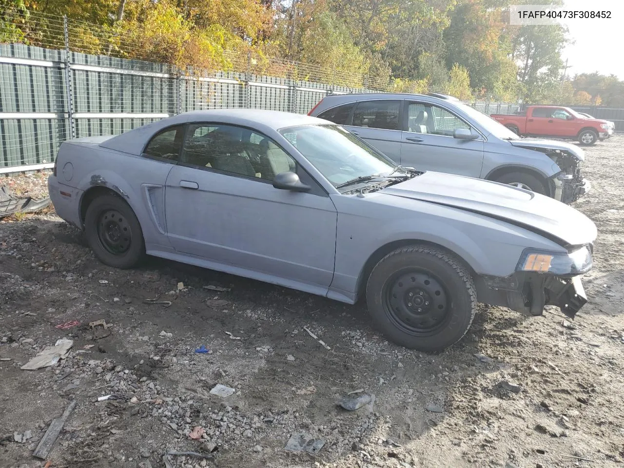 2003 Ford Mustang VIN: 1FAFP40473F308452 Lot: 75980844