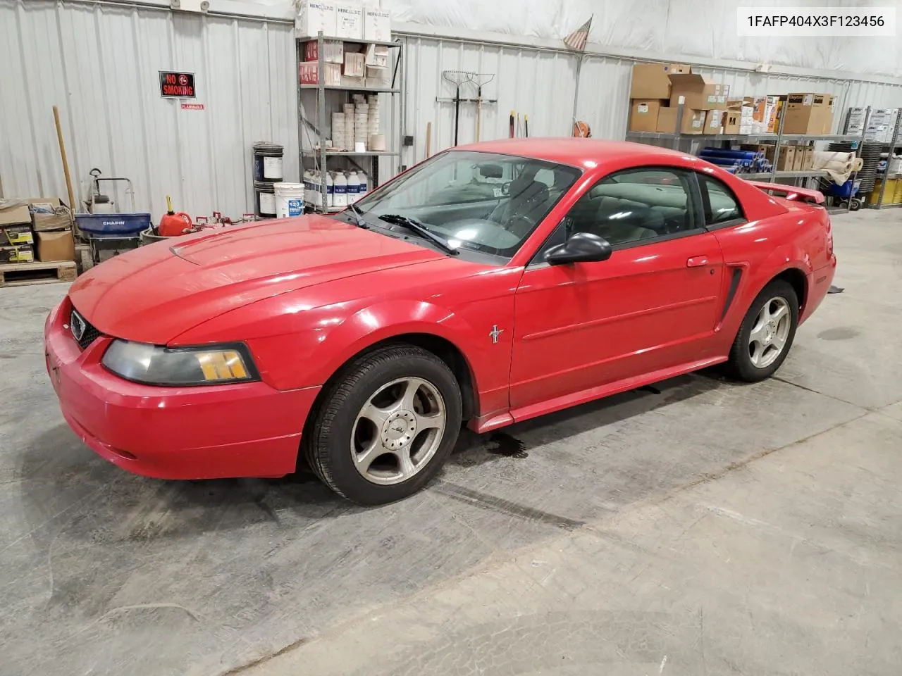 2003 Ford Mustang VIN: 1FAFP404X3F123456 Lot: 76206524