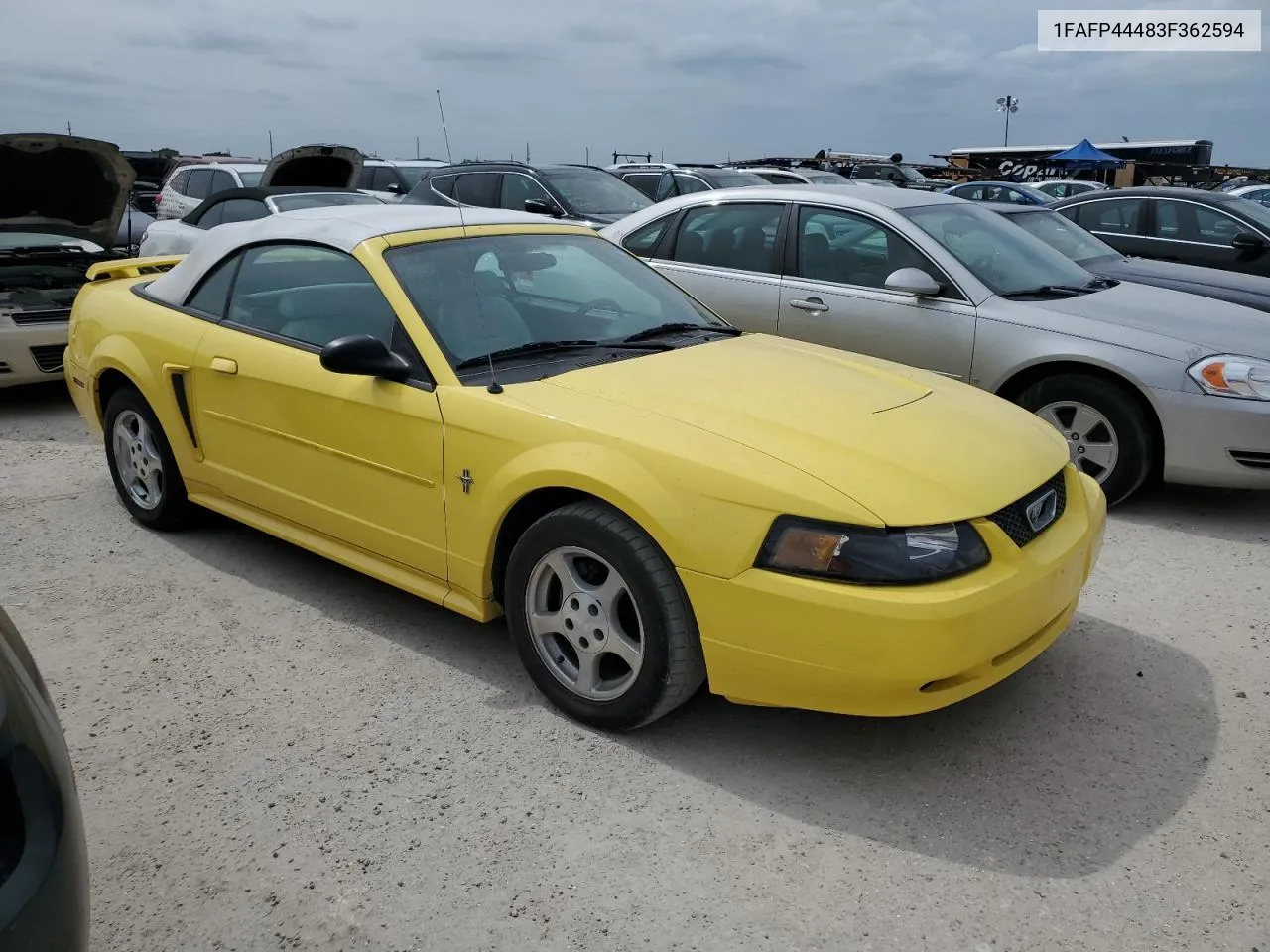 2003 Ford Mustang VIN: 1FAFP44483F362594 Lot: 76579024