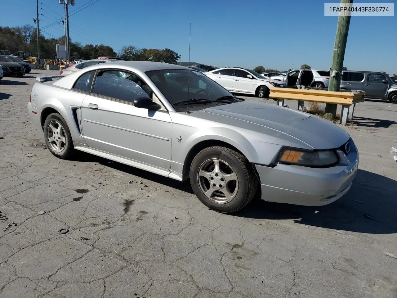 2003 Ford Mustang VIN: 1FAFP40443F336774 Lot: 76914094