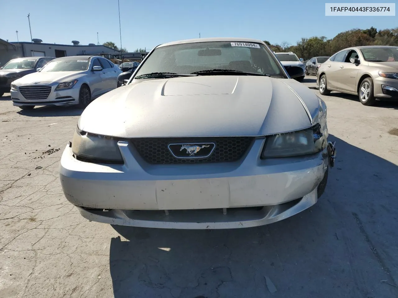 2003 Ford Mustang VIN: 1FAFP40443F336774 Lot: 76914094