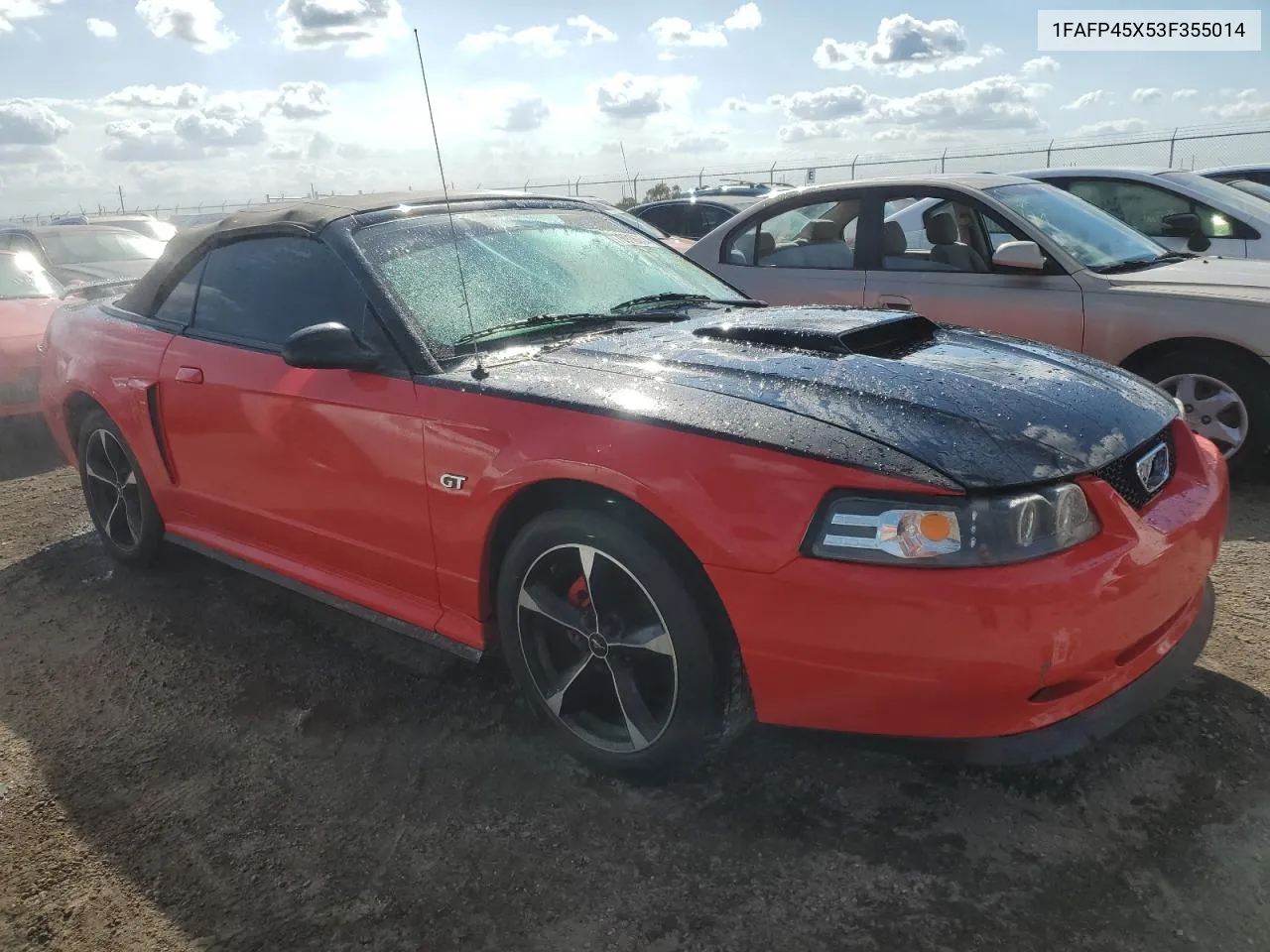 2003 Ford Mustang Gt VIN: 1FAFP45X53F355014 Lot: 76916354