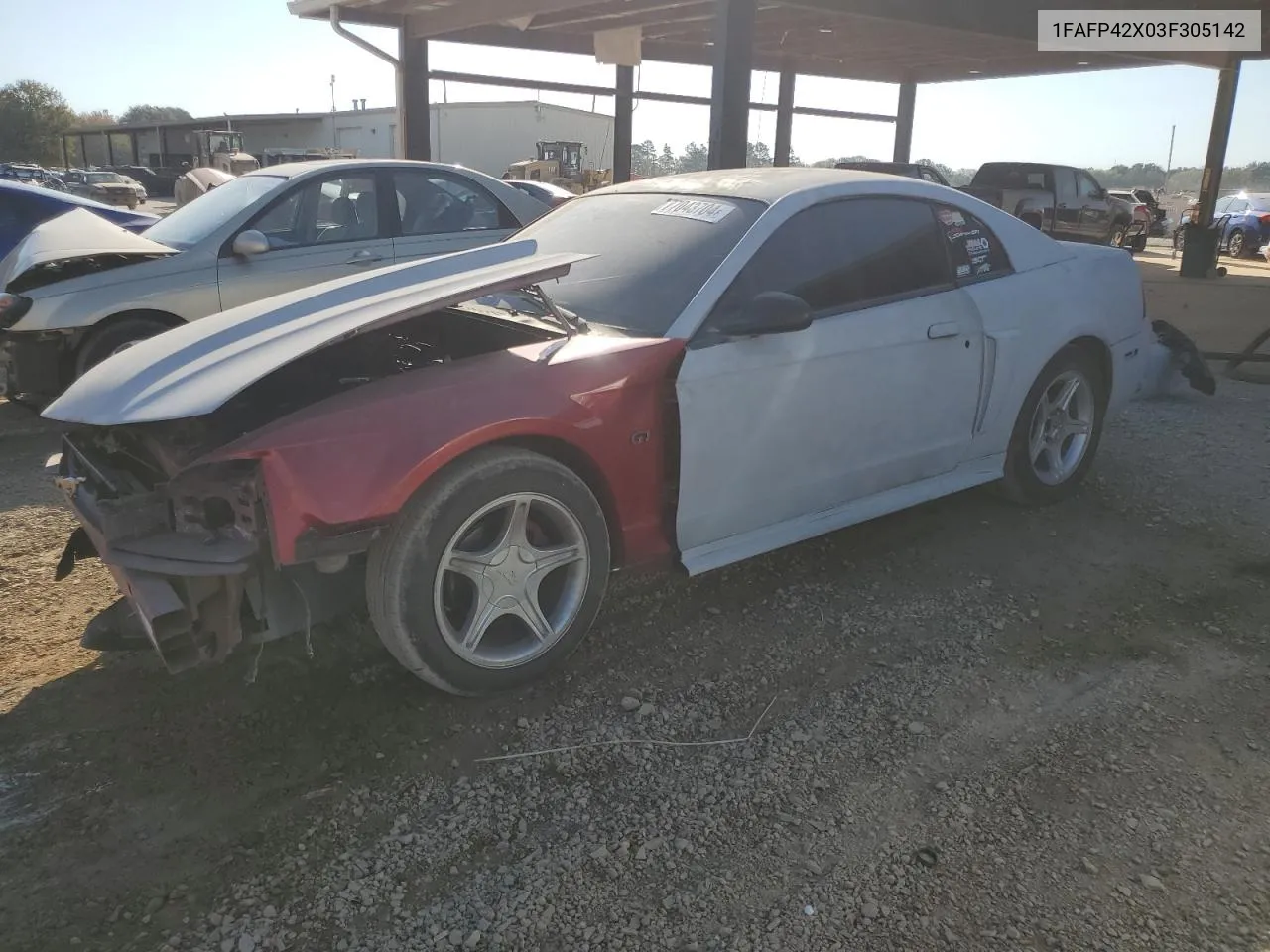 2003 Ford Mustang Gt VIN: 1FAFP42X03F305142 Lot: 77043704