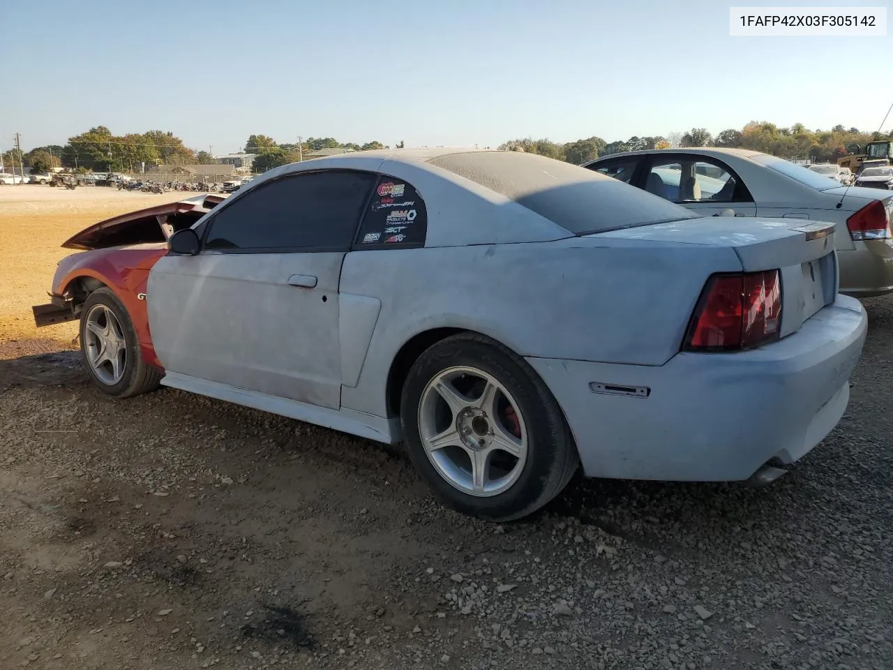 2003 Ford Mustang Gt VIN: 1FAFP42X03F305142 Lot: 77043704