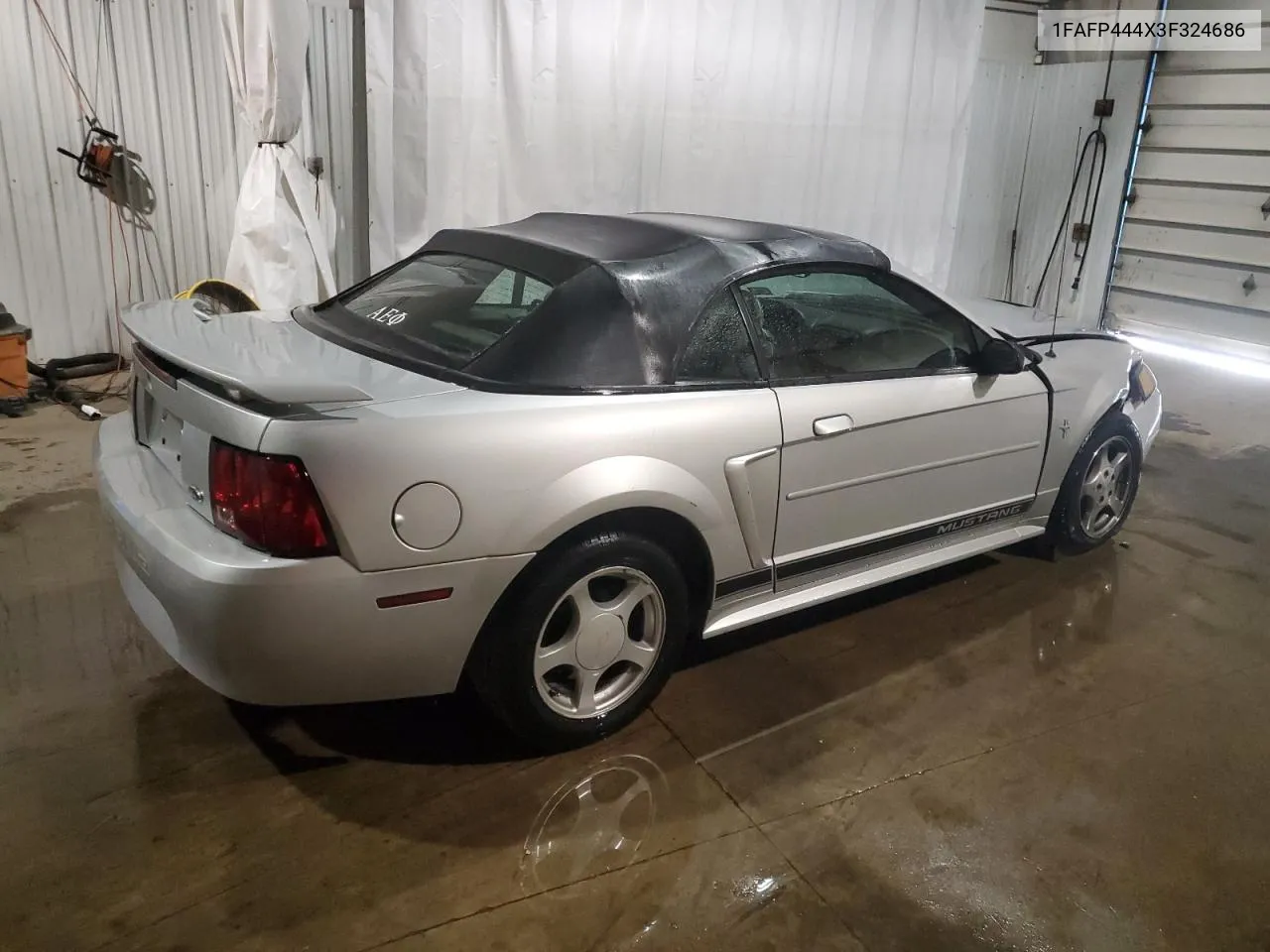 2003 Ford Mustang VIN: 1FAFP444X3F324686 Lot: 77087334