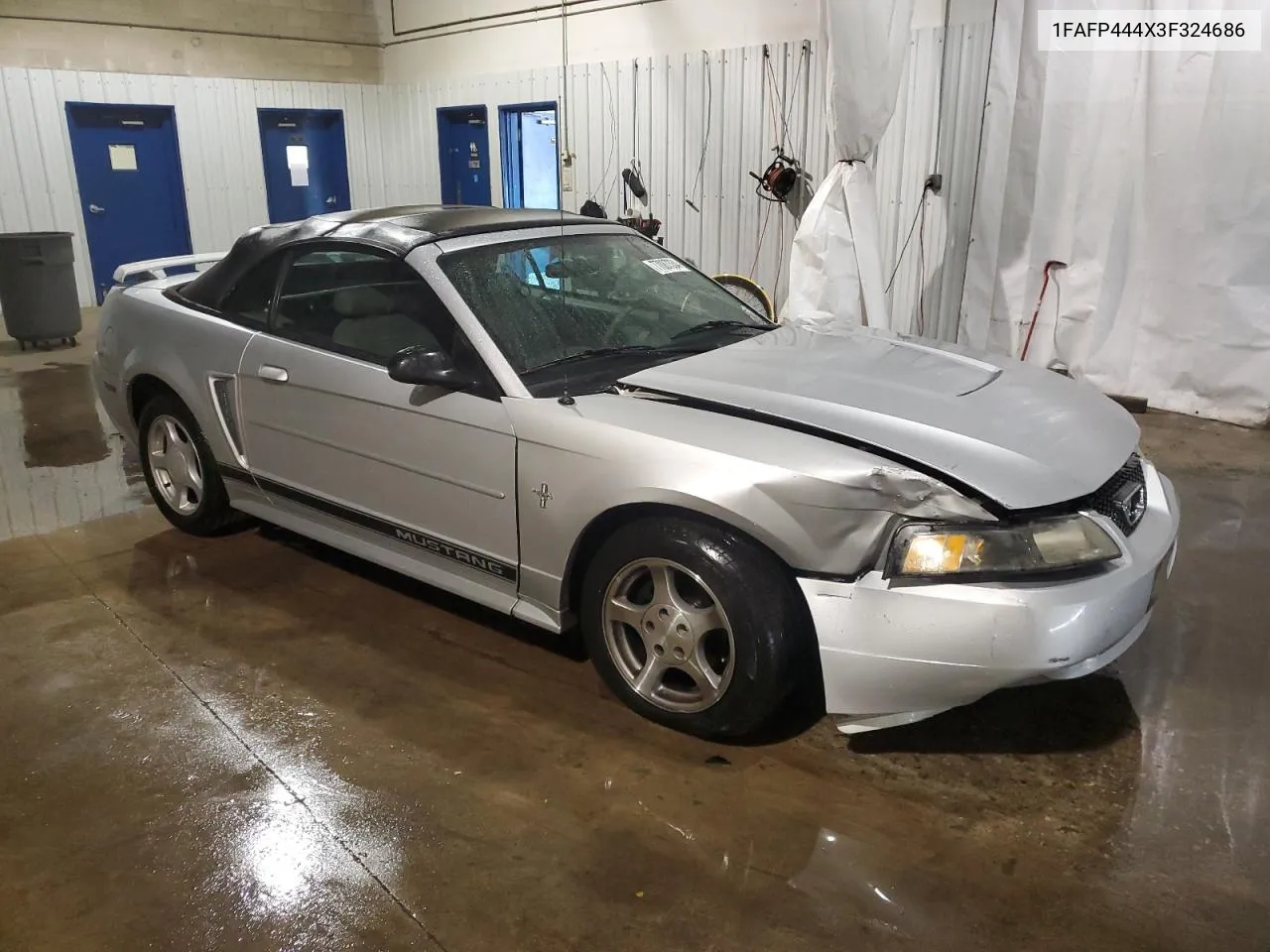 2003 Ford Mustang VIN: 1FAFP444X3F324686 Lot: 77087334